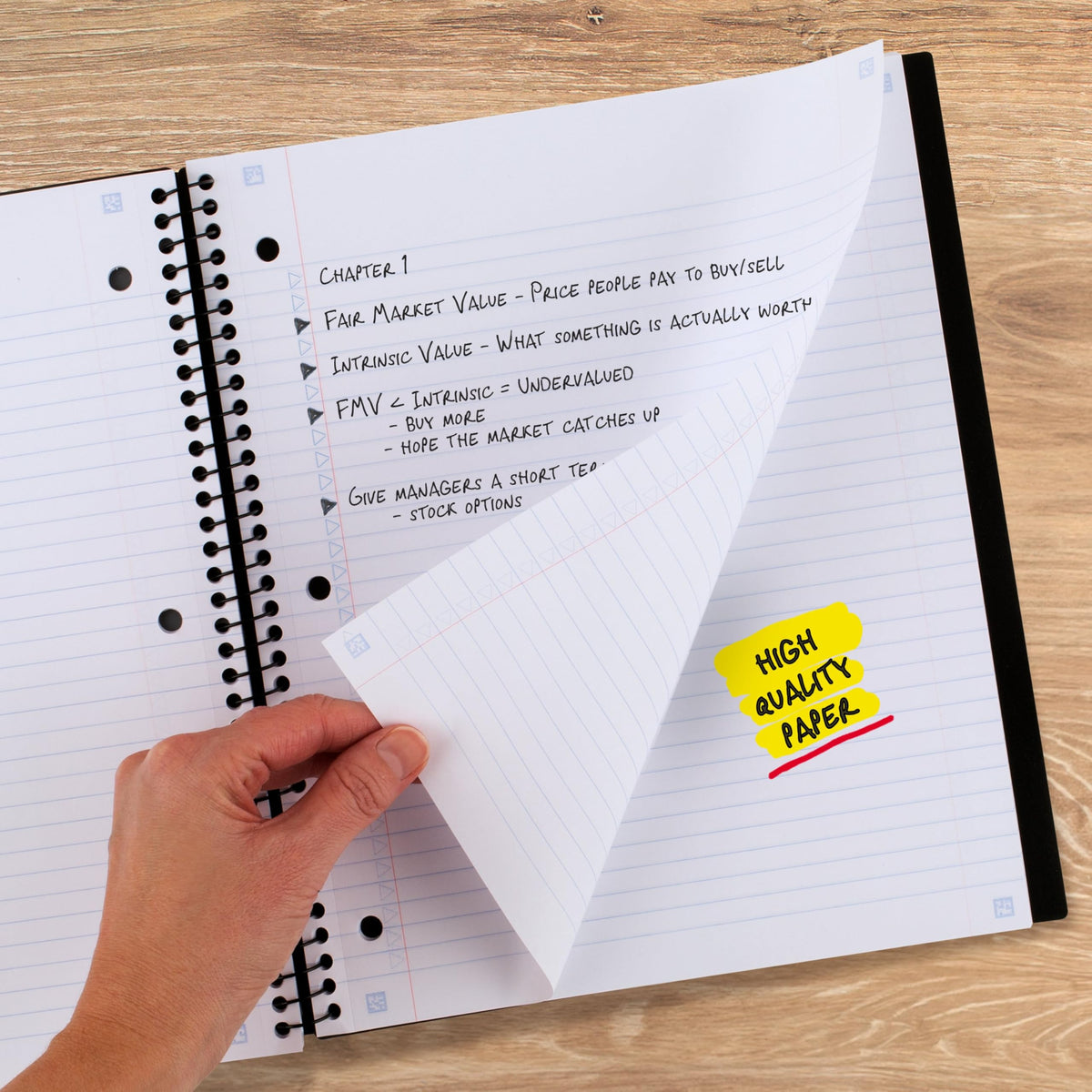 Five Star Advance Spiral Notebook + Study App, 1 Subject, College Ruled Paper, 8-1/2" x 11", 100