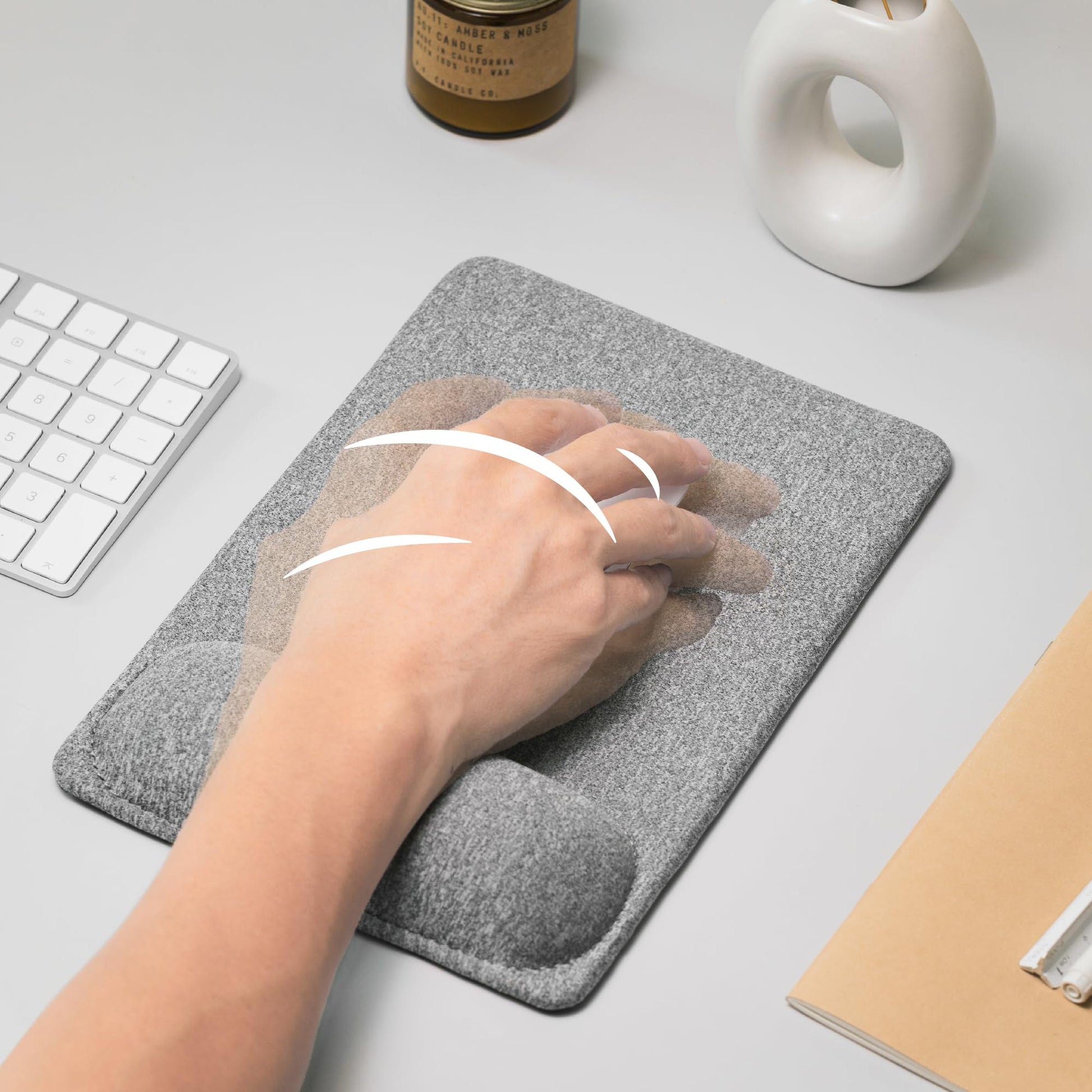 SenseAGE Large Ergonomic Mouse Pad with Wrist Rest Support, Enhanced Comfort & Space, Non-Slip