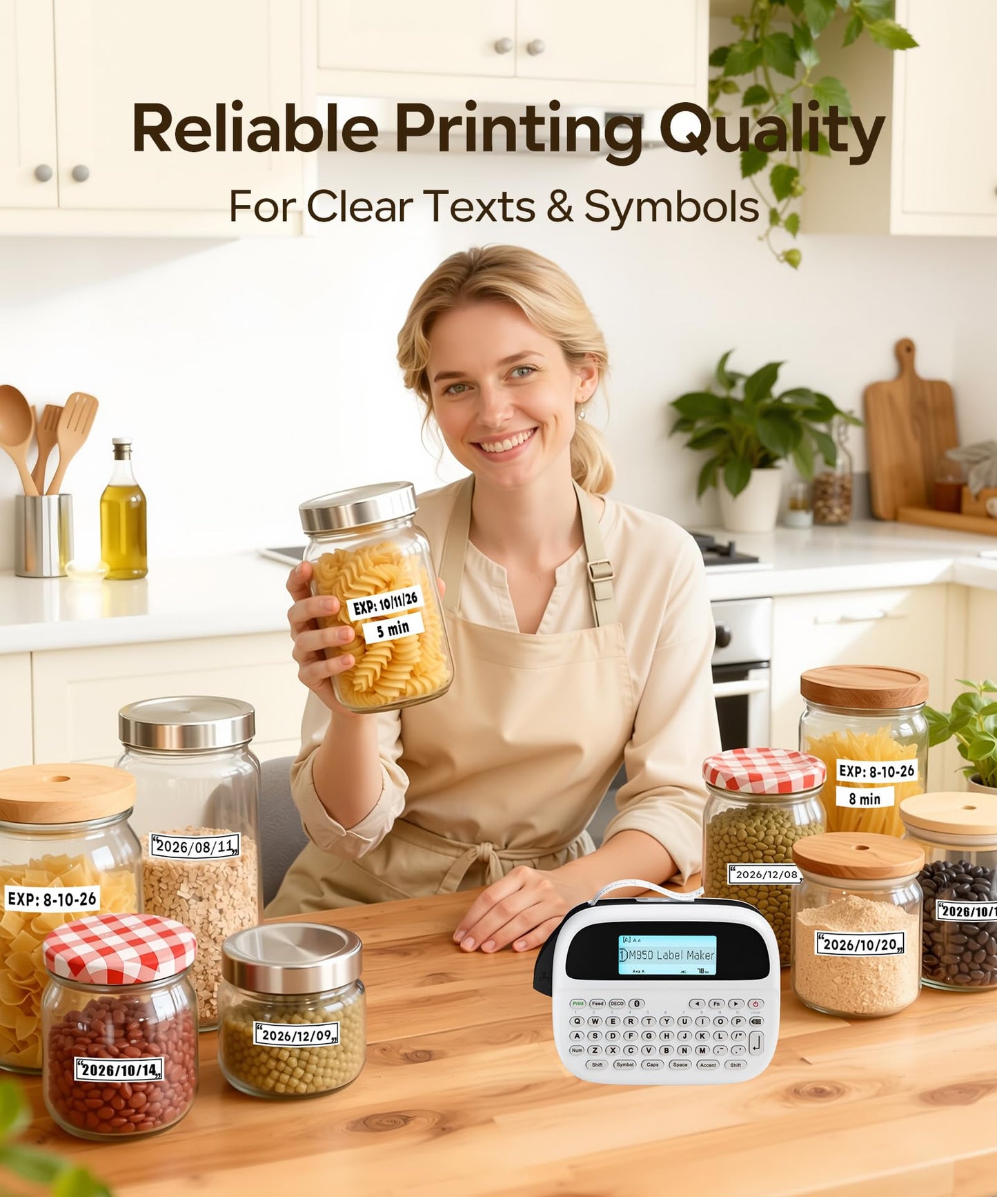 Label Maker Machine with-Tape, Rechargeable Label Maker Waterproof-Labels