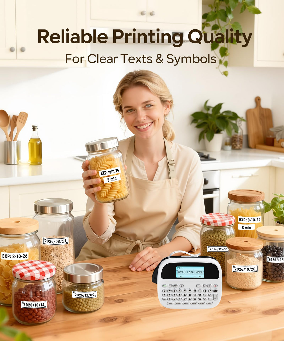 Label Maker Machine with-Tape, Rechargeable Label Maker Waterproof-Labels