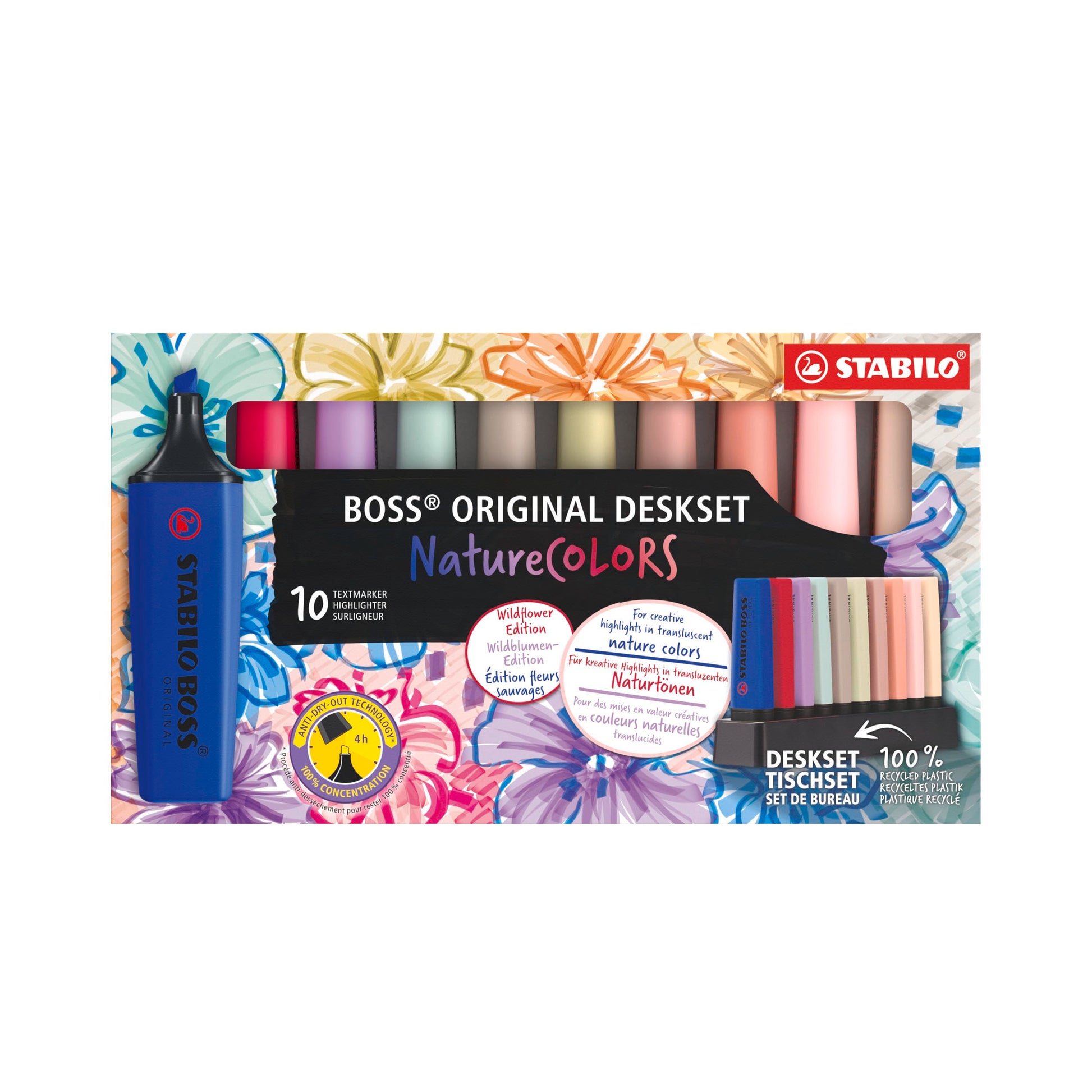 STABILO BOSS Original NatureCOLORS Wildflower Edition - Highlighter - Desk Set - Assorted Colors