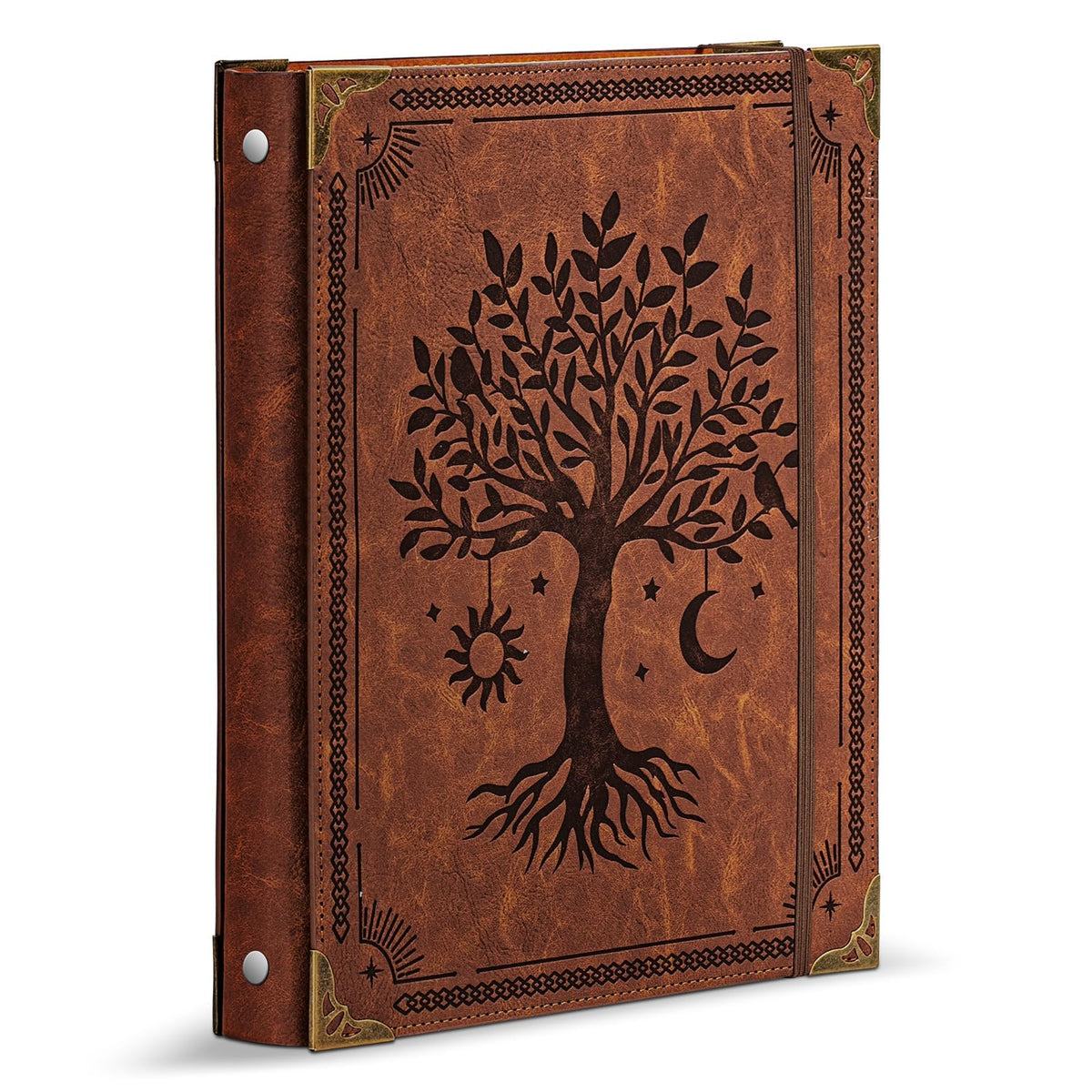 Ovesmusl PU Leather 3 Ring Binder 1 Inch Fits 8.5"x11" Letter Size Paper