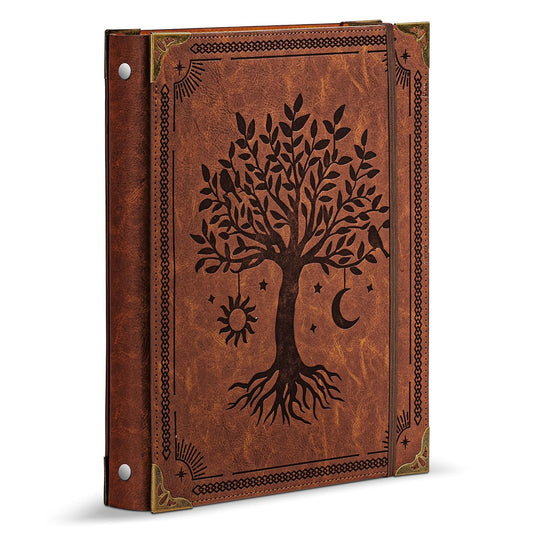 Ovesmusl PU Leather 3 Ring Binder 1 Inch Fits 8.5"x11" Letter Size Paper