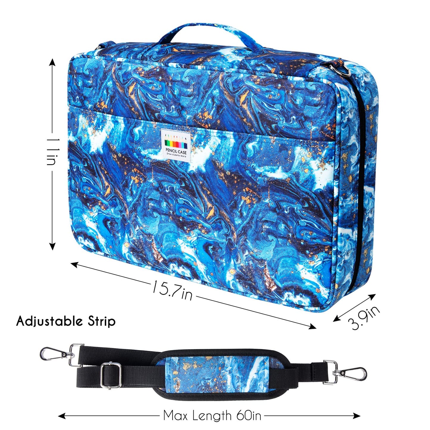 YOUSHARES Big Capacity Colored Pencil Case - 480 Slots large Pen Case Organizer with Multilayer
