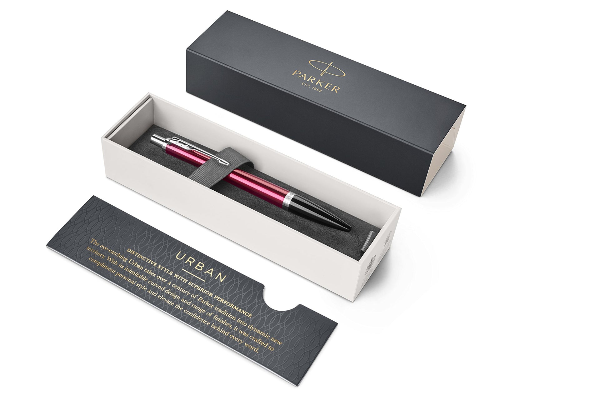 PARKER Urban Ballpoint Pen, Vibrant Magenta with Medium Point Black Ink Refill, Gift Box (1975420)