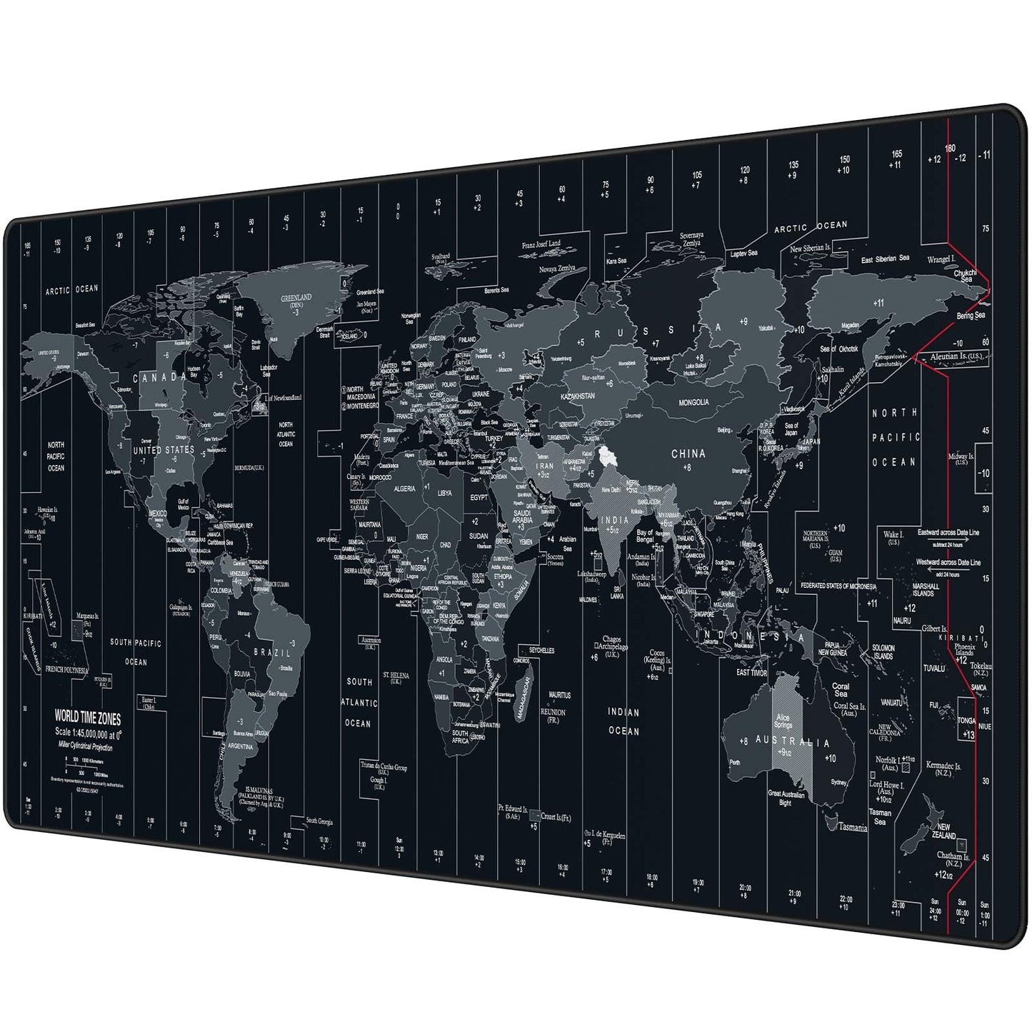 Anpollo Large Mouse Pad 35.4x15.7 Inch World Map - XXL Gaming Desk Mat with Non-Slip Rubber Base