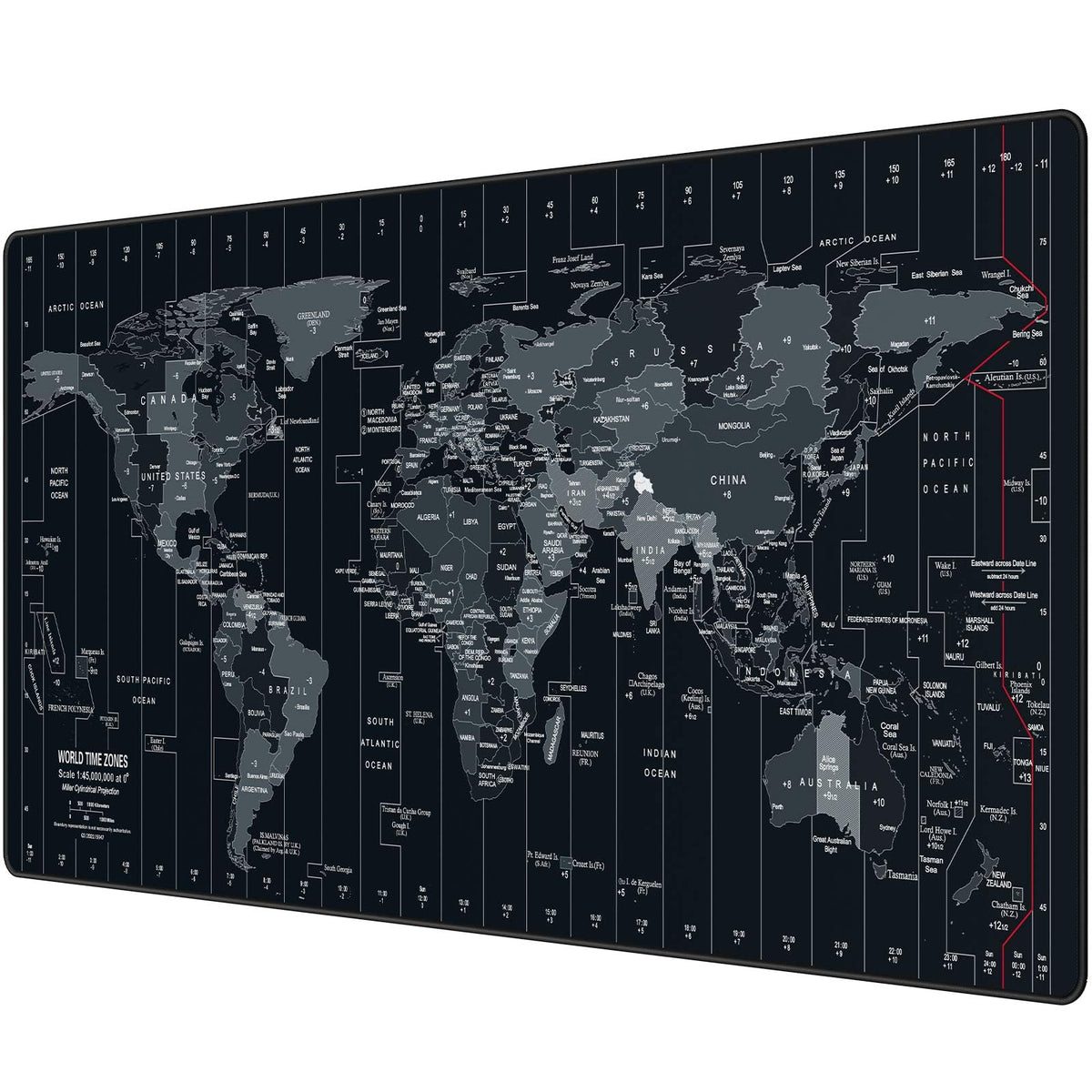 Anpollo Large Mouse Pad 35.4x15.7 Inch World Map - XXL Gaming Desk Mat with Non-Slip Rubber Base