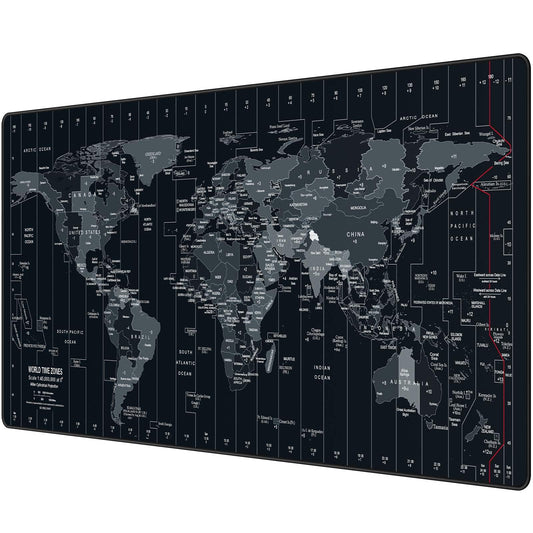Anpollo Large Mouse Pad 35.4x15.7 Inch World Map - XXL Gaming Desk Mat with Non-Slip Rubber Base