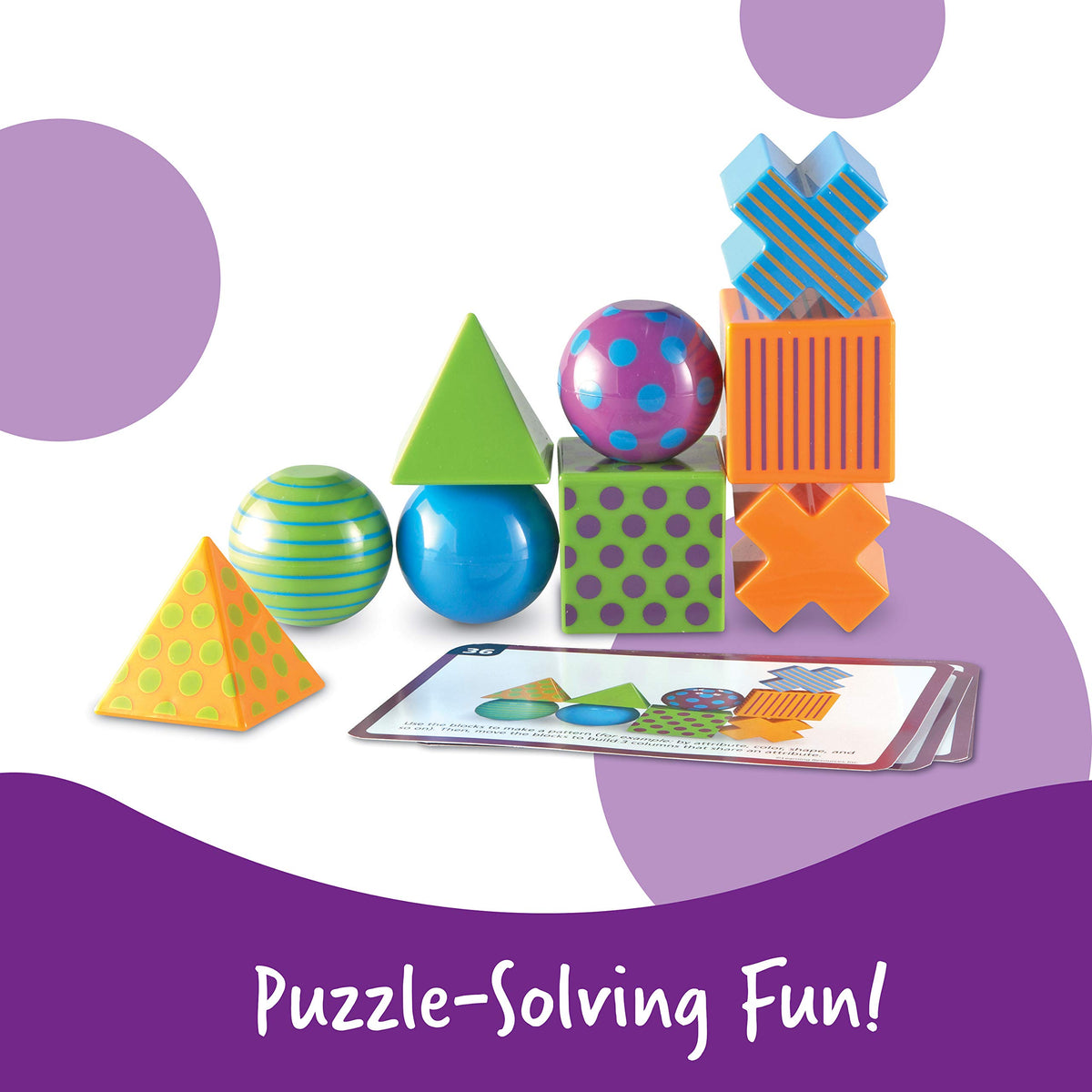Learning Resources Mental Blox Critical Thinking Game, Homeschool, 20 Blocks, 40 Activity Cards
