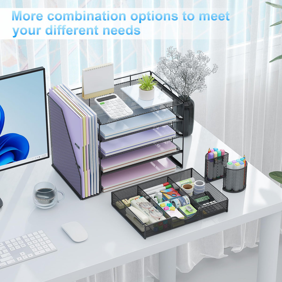 gianotter 5-Tier Desk Organizer with Drawers and File Holders