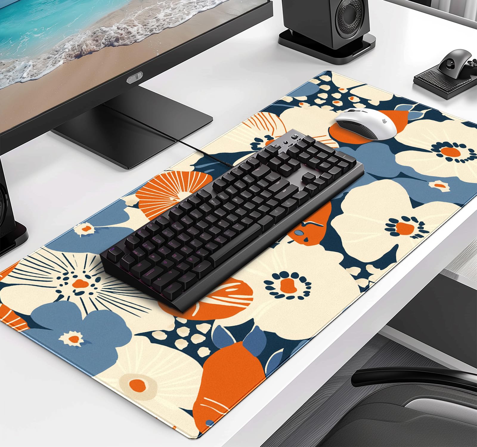 Ladies' Office Desk Cute Petal Keyboard Accessories Game Extended Mouse Pad
