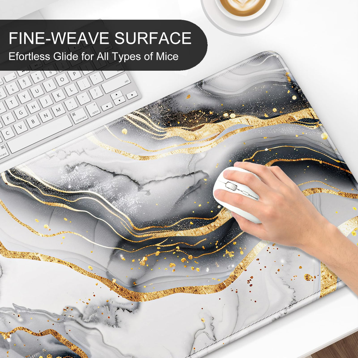 Auhoahsil Ultra Large Gaming Mousepad, XXL Desk Mat, Pretty Extended Full Size Desktop Matt for