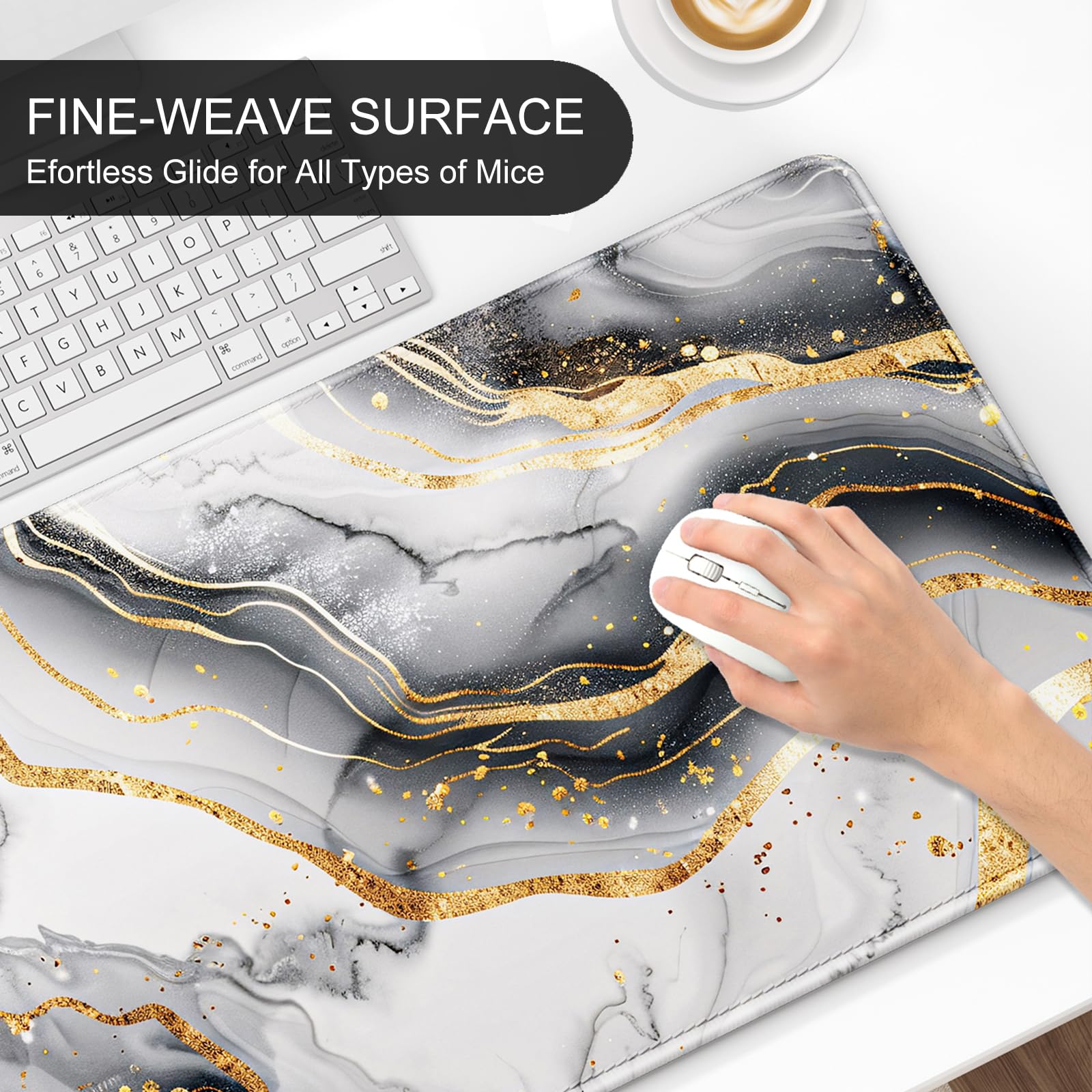 Auhoahsil Ultra Large Gaming Mousepad, XXL Desk Mat, Pretty Extended Full Size Desktop Matt for