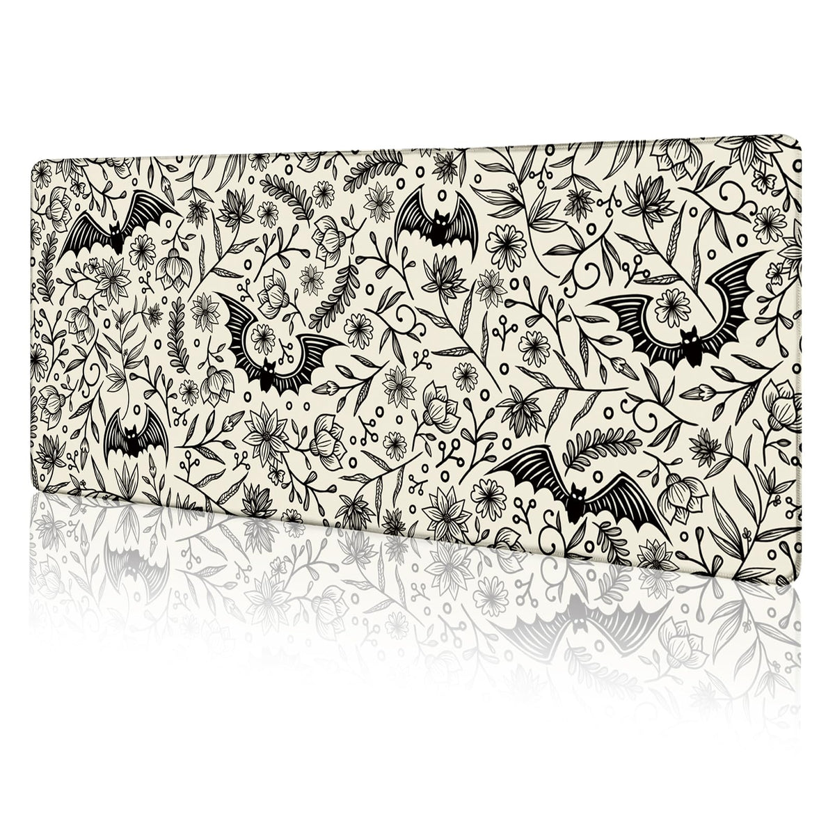 LIMKRIAN Bat Mouse Pad, Large Gaming Desk Mat, 31.5 x 11.8 in Gothic Decor