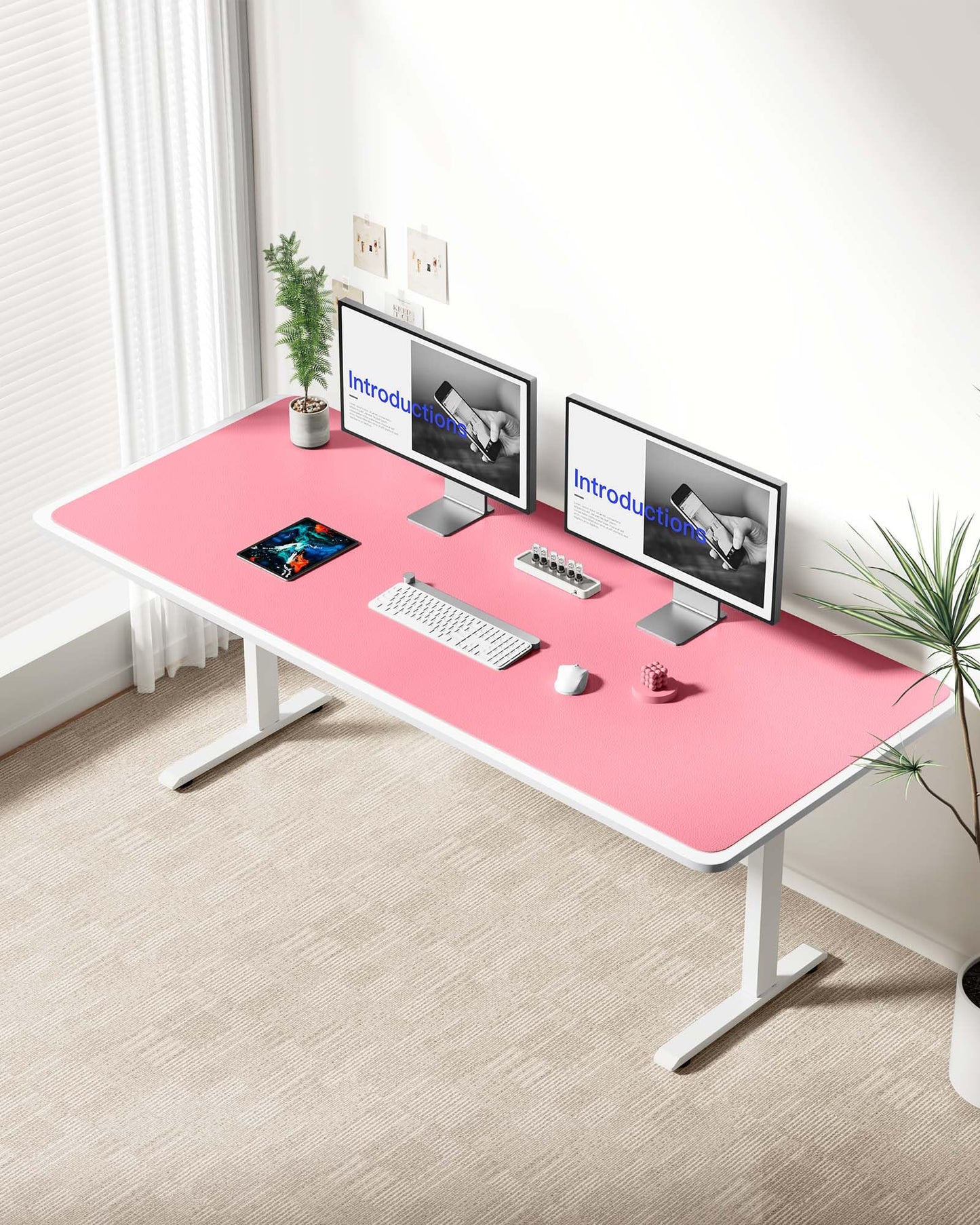 YSAGi Leather Desk Protector, Office Mat, Large Mouse Mat, Non-Slip PU Leather Blotter, Laptop Desk