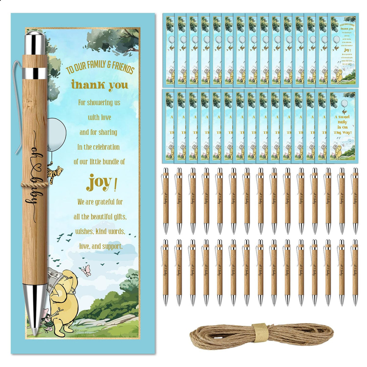 Toerifer Winnie Baby Shower Favors for 30 Guests, 30 Pcs Thank You Gifts for Baby Shower, Gender