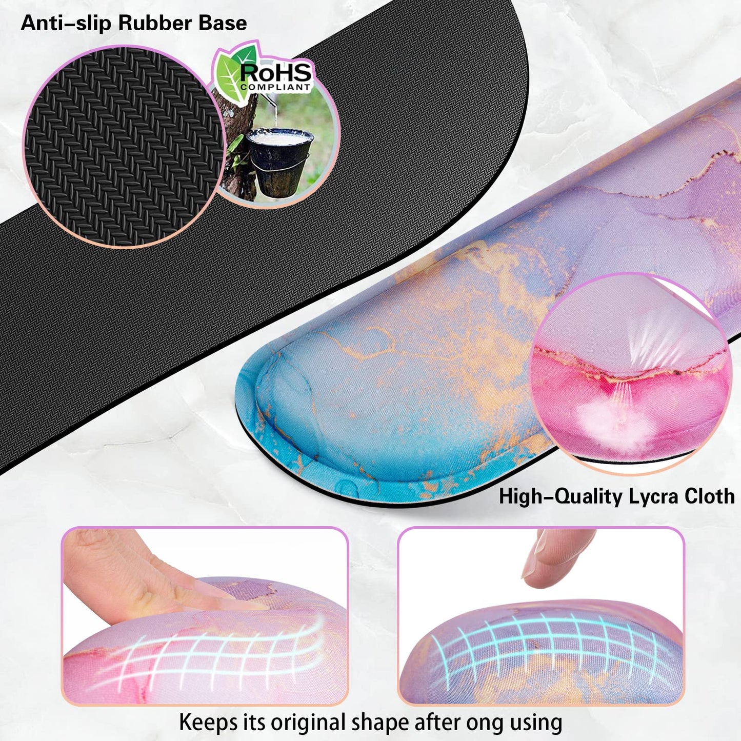 Canjoy Desk Mat with Keyboard and Mouse, Desk Pad with Wrist Rest Support