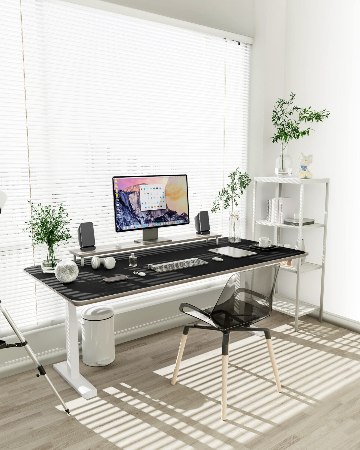 YSAGi Non-Slip Leather Desk Pad XL Size, Waterproof Laptop Computer Desk Keyboard Mat, Table