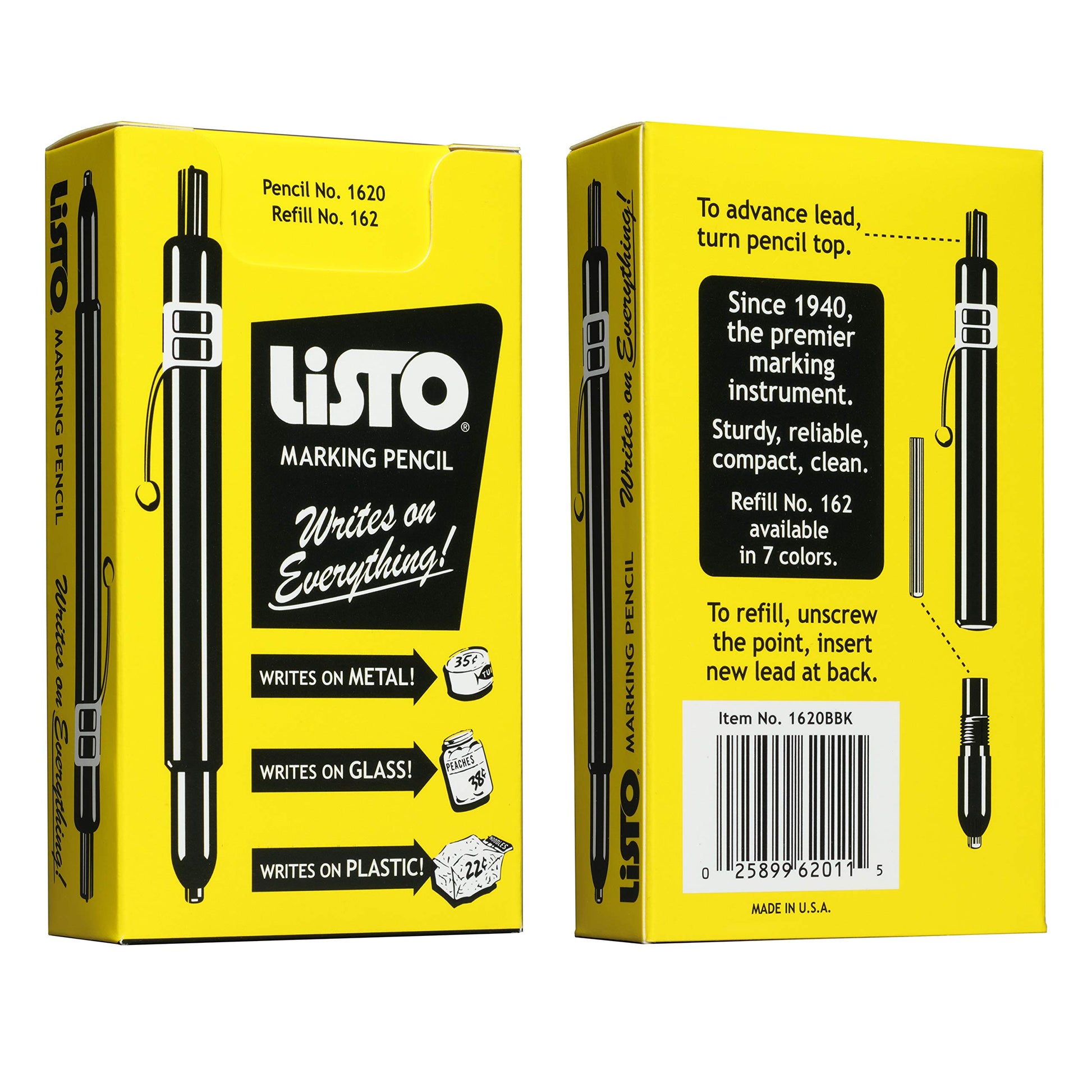 Listo 1620 Box of 12 Blue Color China Markers | Grease Pencils |China Marking Pencils| Wax Pens|
