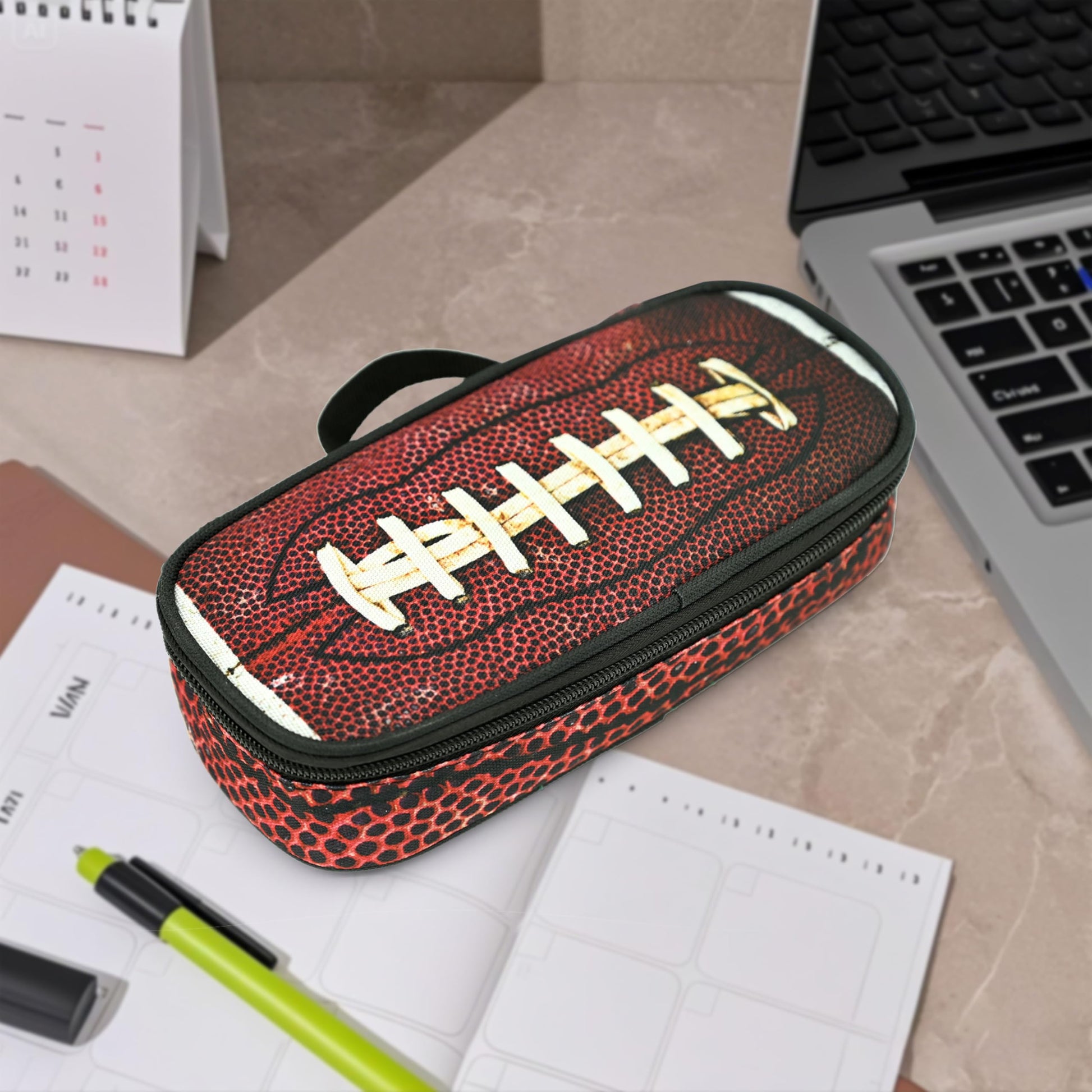 Droerfes Football Pencil Case Pencil Pouch Large Capacity Pen Bag School Office Organizer