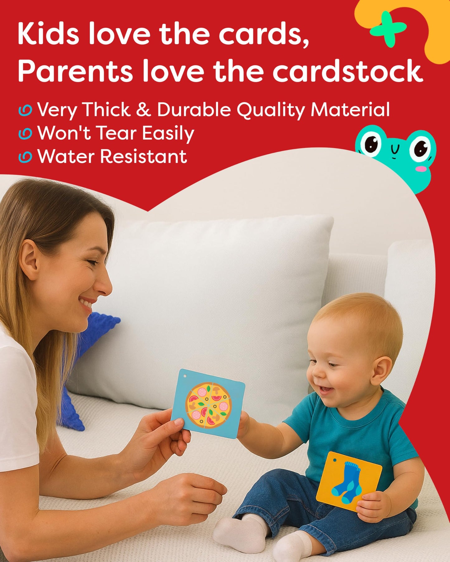 100 First Words Flash Cards - High Contrast Picture Flashcards