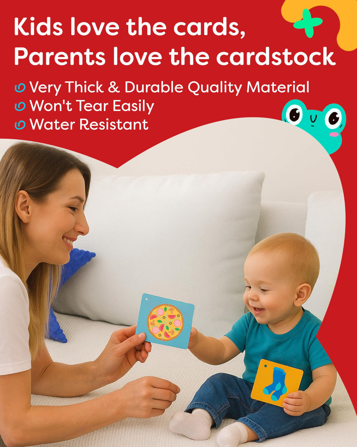 100 First Words Flash Cards - High Contrast Picture Flashcards