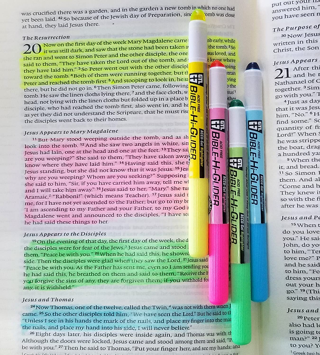 G.T. Luscombe Company, Inc. Accu-Gel Bible-Hi-Glider Inductive Bible Study Set | No Bleed Solid Gel