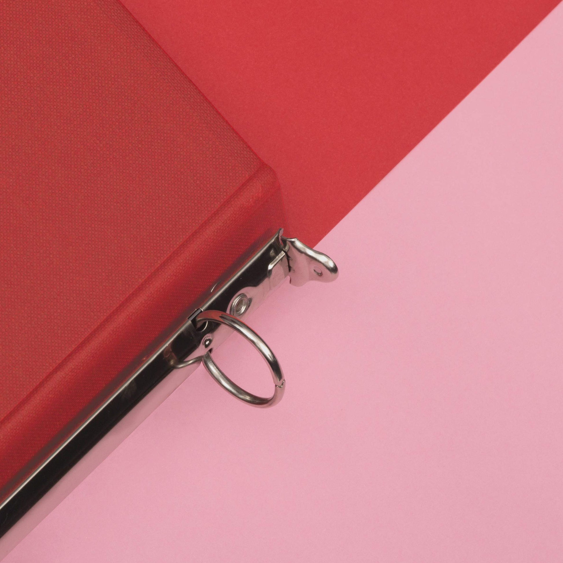 JAM PAPER Premium Linen Textured 1 inch Binders - Red 3 Ring Binder - Sold Individually