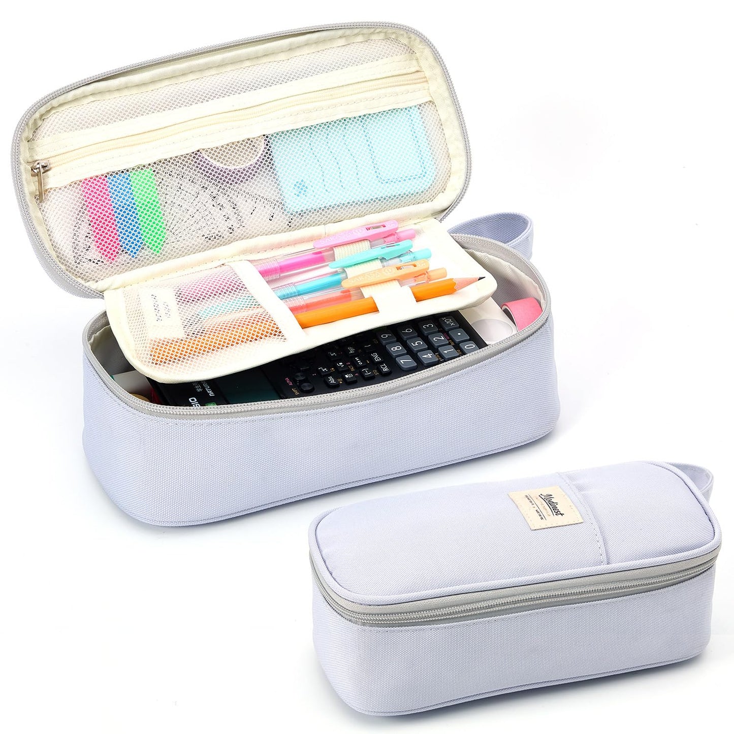 Modinest Pencil Case Pouch, Large Capacity Pen Bag Organizer, Cute Aesthetic Pencil Box for Girls