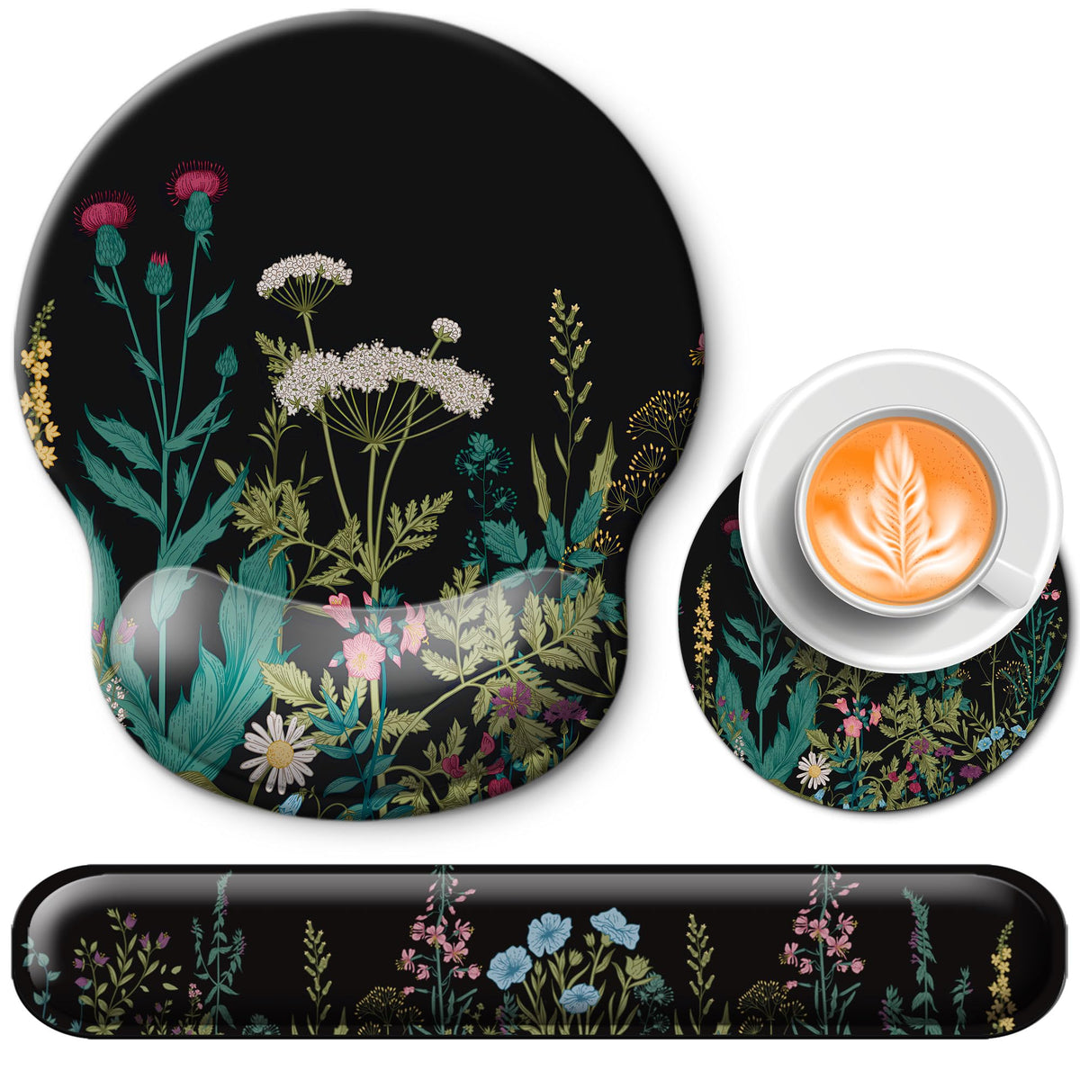 Wiabsi Mouse Pad and Keyboard Wrist Rest Support,Ergonomic Mouse Pad Set