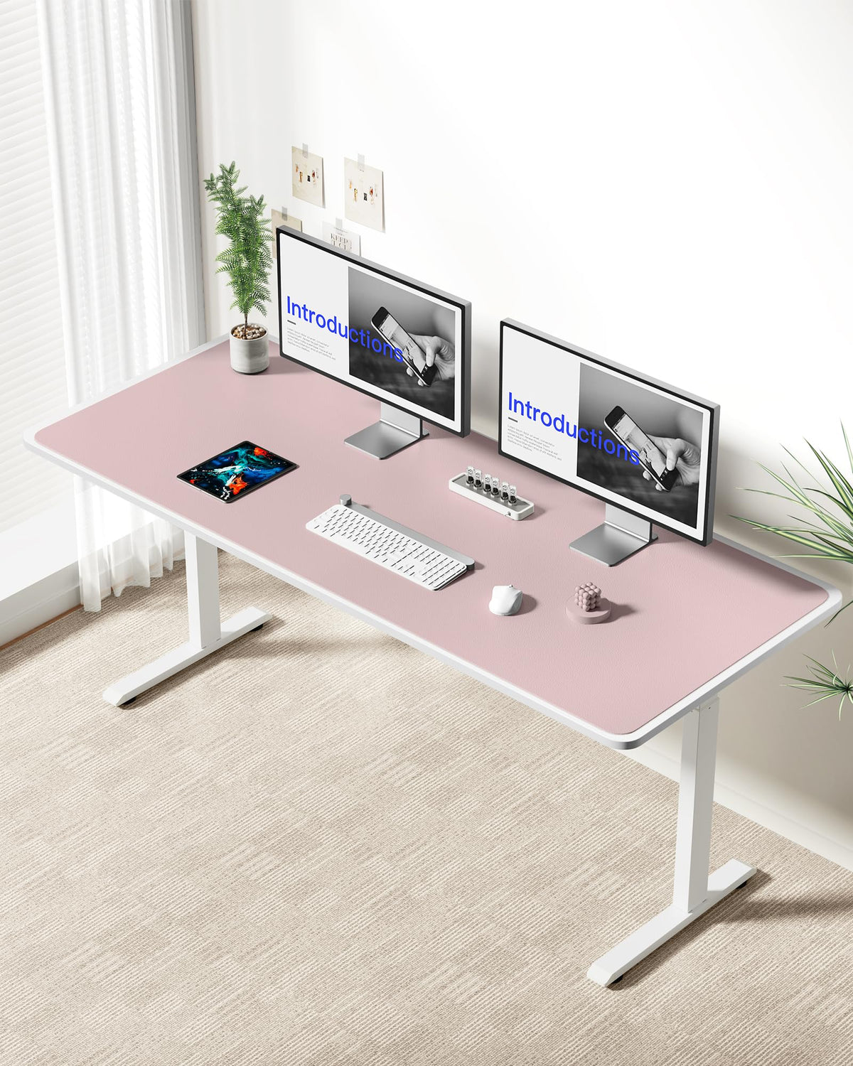 YSAGi Leather Desk Pad Protector, Office Desk Mat, Large Mouse Pad, Non-Slip PU Leather Desk
