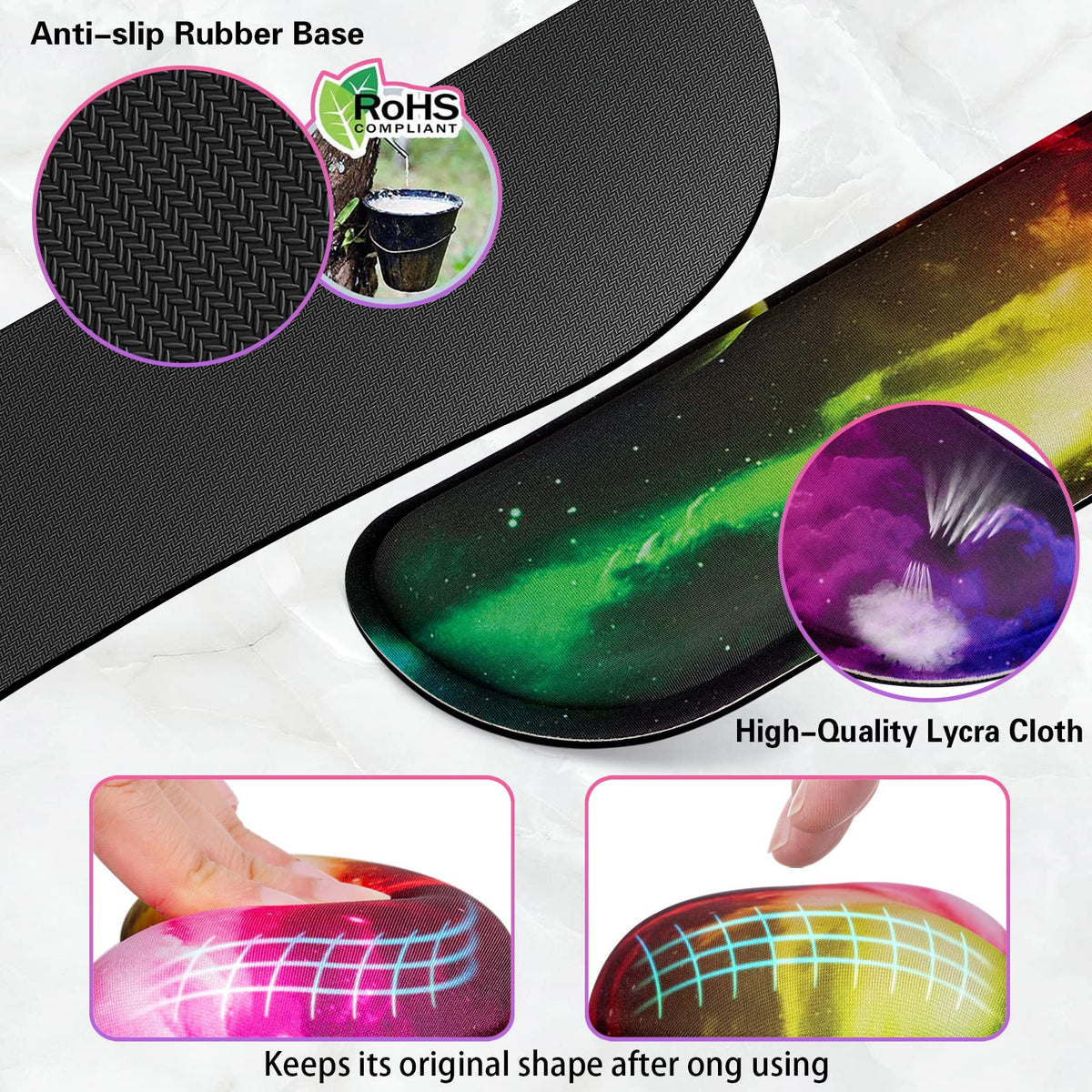 Canjoy Desk Mat with Keyboard and Mouse, Desk Pad with Wrist Rest Support