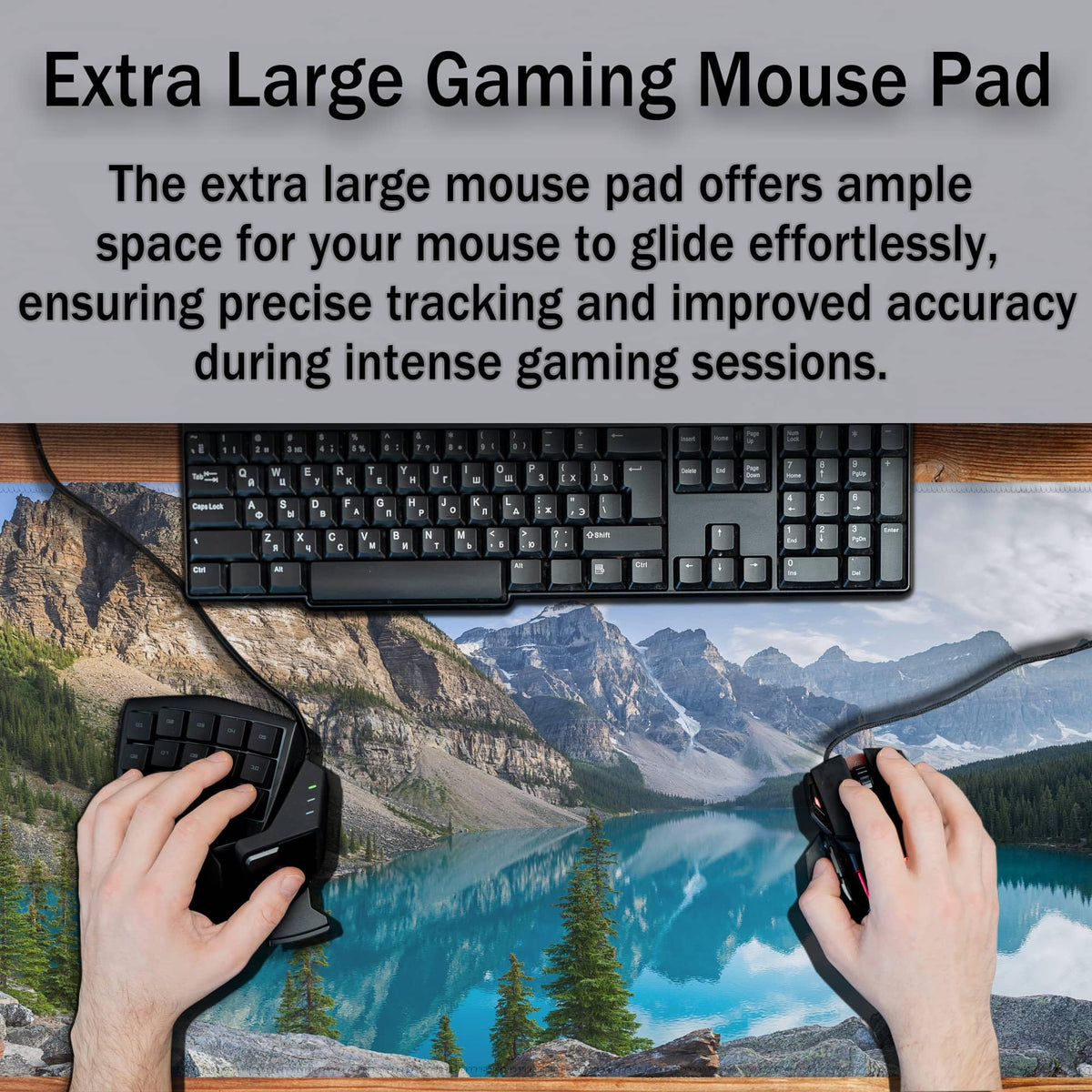 Samgula Gaming Mouse Pad Green Full Mousepad Large Desk Pad Keyboard Mat The Mousepad Non-Slip