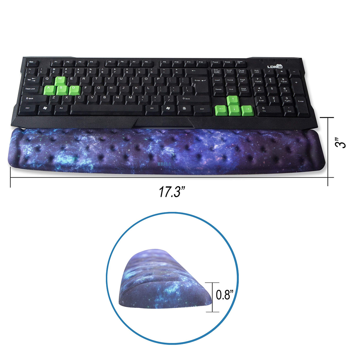 BRILA Memory Foam Mouse & Keyboard Wrist Rest Support Pad Cushion Set for Computer, Laptop, Office