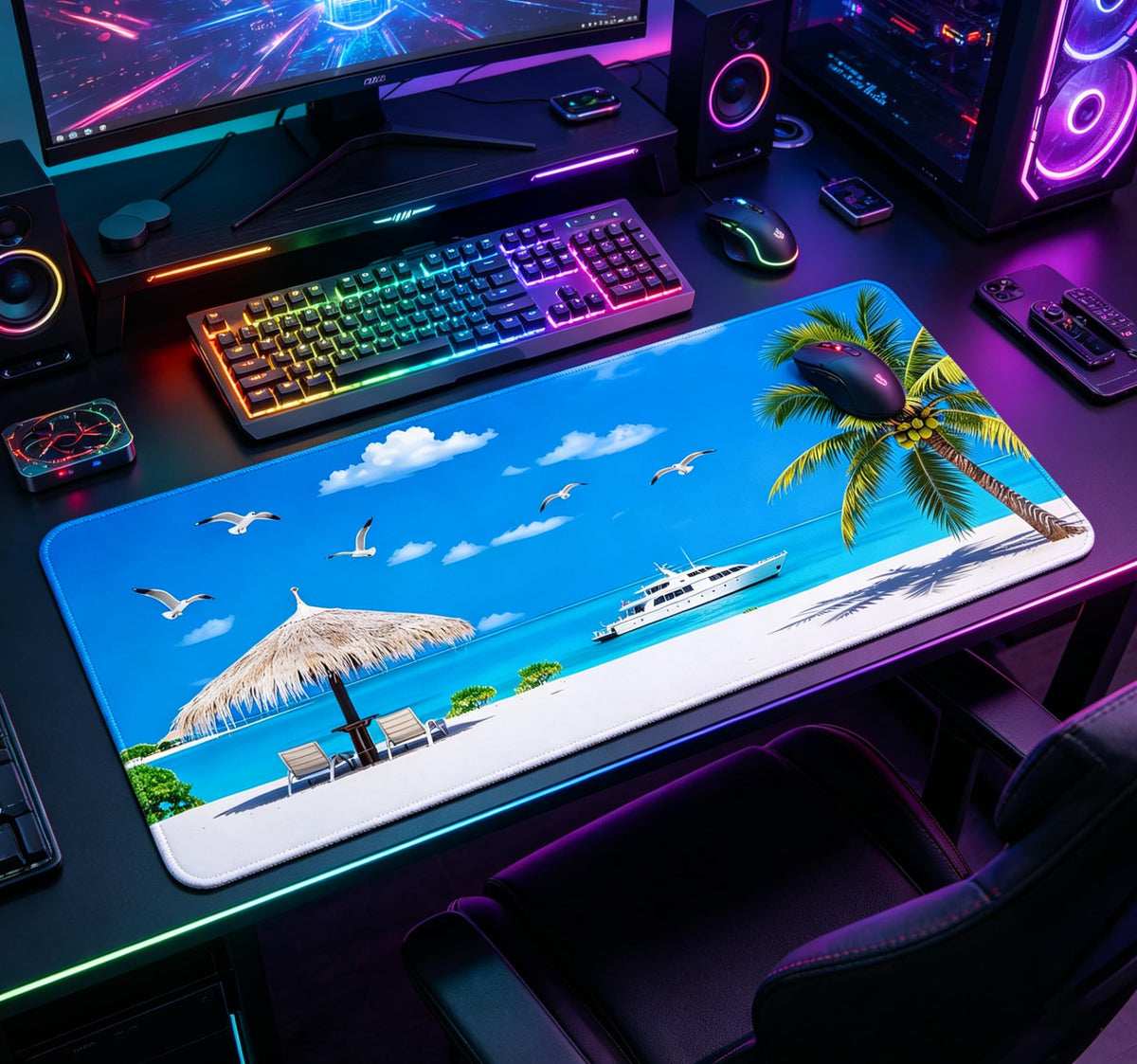 RTGGSEL 31.5x11.8 Inch Non-Slip Long Extended Large Gaming Mouse Pad with Stitched Edges XL Laptops
