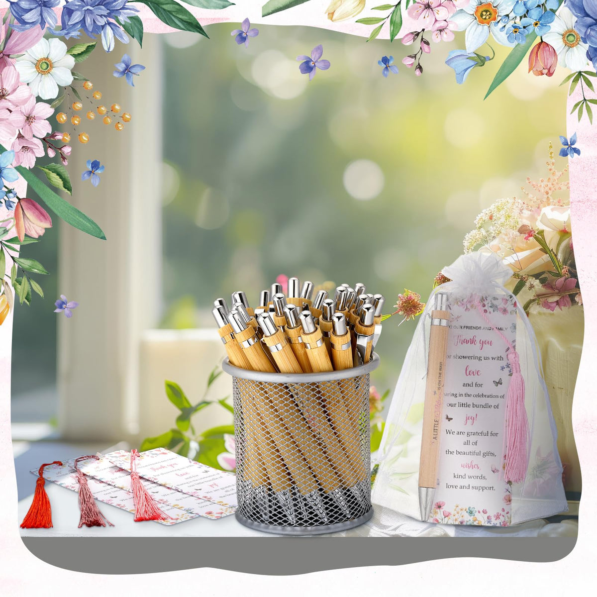 Gilprop 50 Sets Wildflower Baby Shower Gender Reveal Favors for Guests