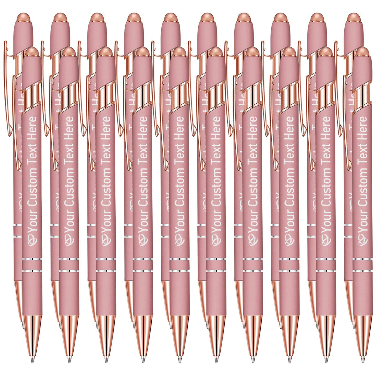 STREADVE Personalized Custom Pens with Name Engraved Logo Text Pen, Pack of 20 Customized Smooth