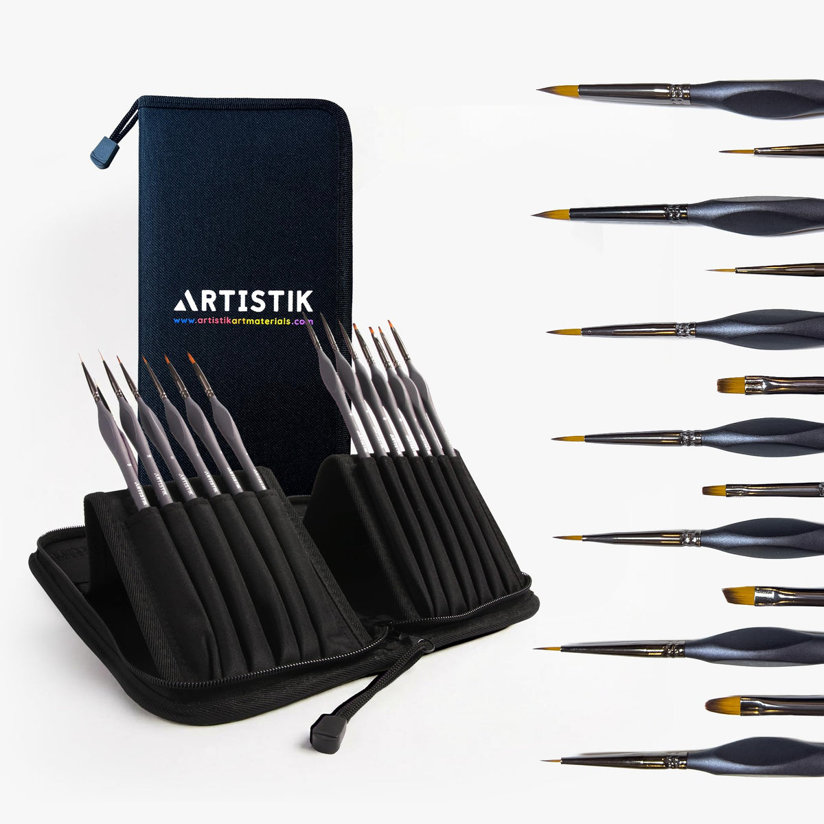 Miniature Paint Brushes Set of 13, Detail Brushes for Acrylic, Oil, Watercolor, Nail Art, Mixed