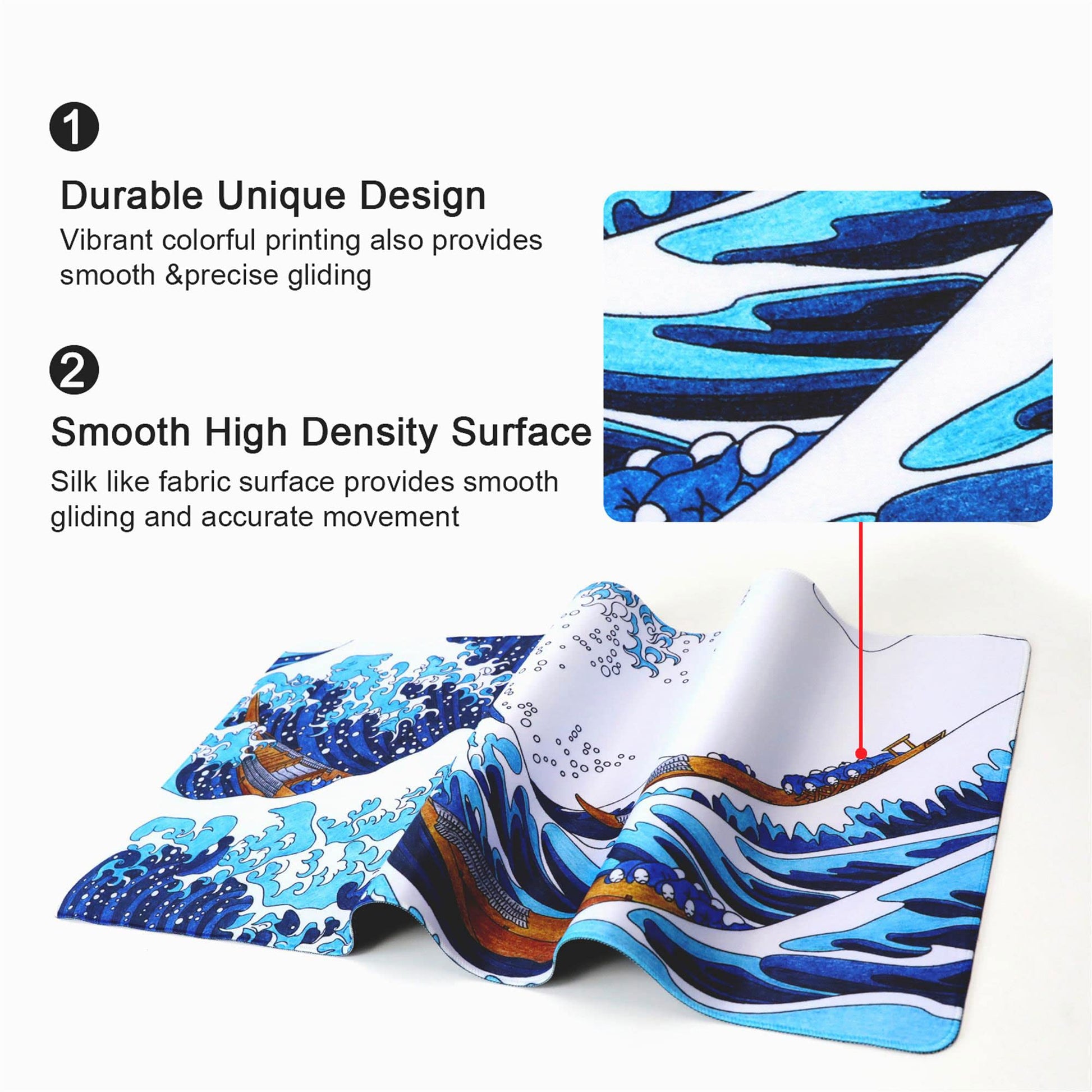 Meffort Inc Extended XXL Mouse Pad Thick Water Resistance Desk Mat with Non-Slip Rubber Pad for