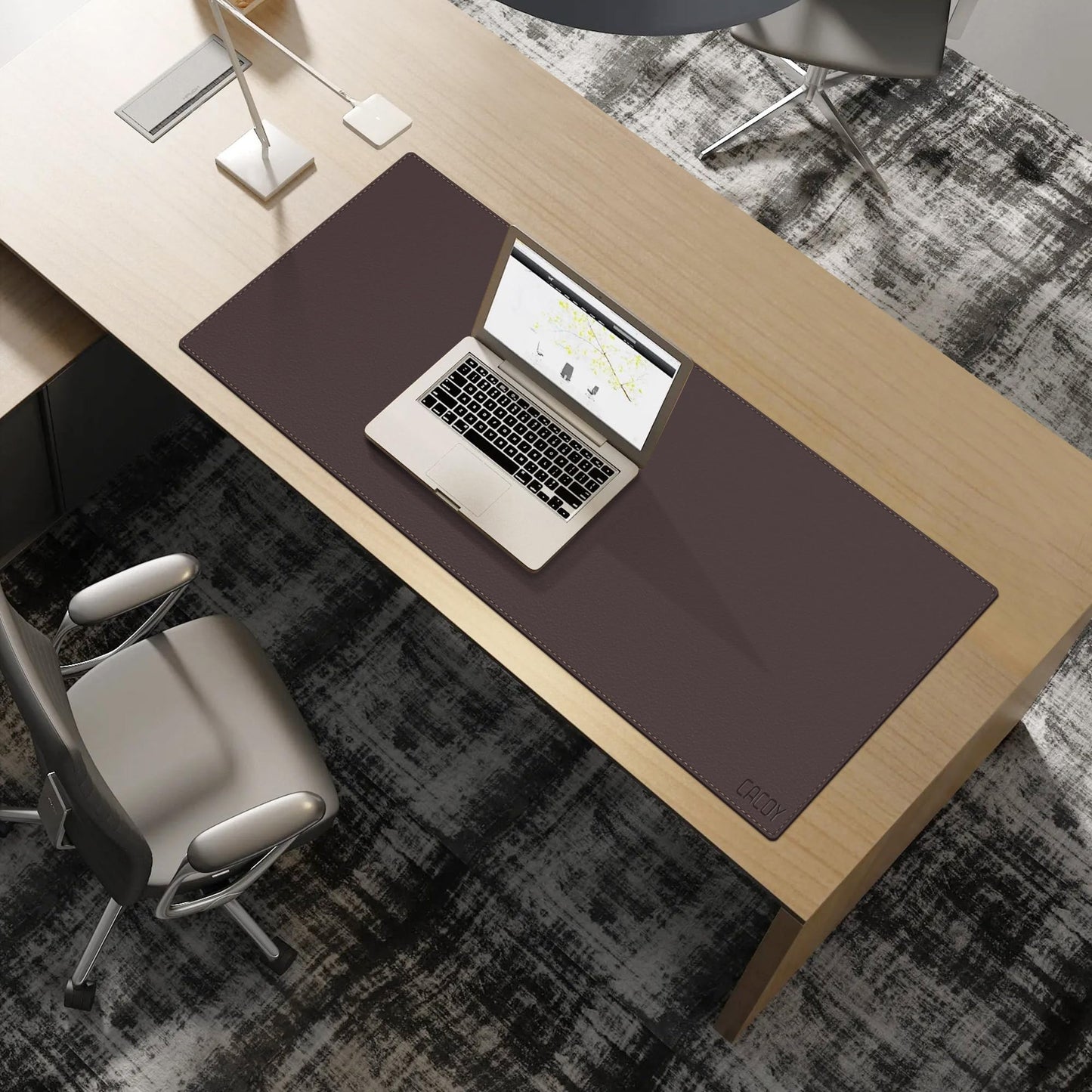 Cacoy 40" x 16" PU Leather Desk Pad Blotters, XXL Large Computer Mouse Pad for Office and Home
