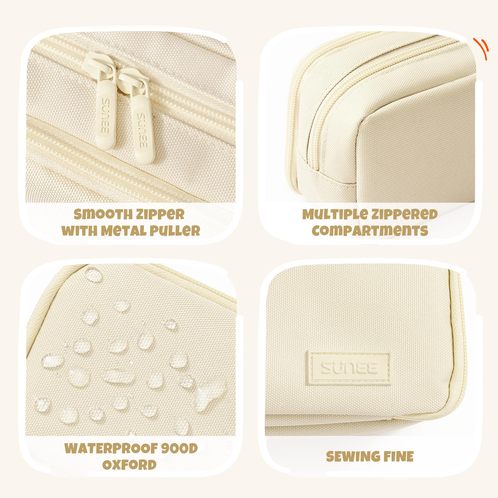 SUNEE Pencil Case, Large Capacity Pencil Pouch, Aesthetic Big Pen Bag 900D Oxford Pen Box for