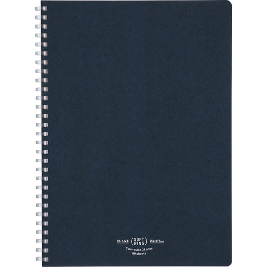 KOKUYO Spiral Lined Notebook, 10'' x 7'' Business Journal B5 Soft Ring Notebooks with 7 mm Ruled