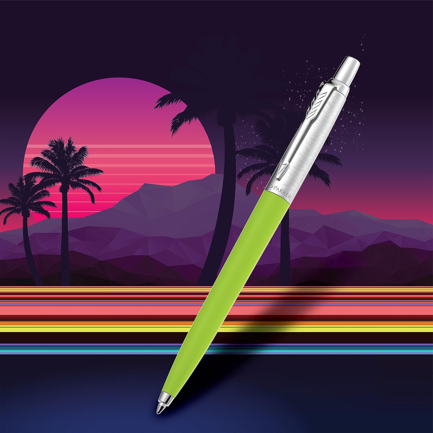 PARKER Jotter Originals Ballpoint Pens | Retrowave Collection | Caribbean Blue & Apple Green | Blue