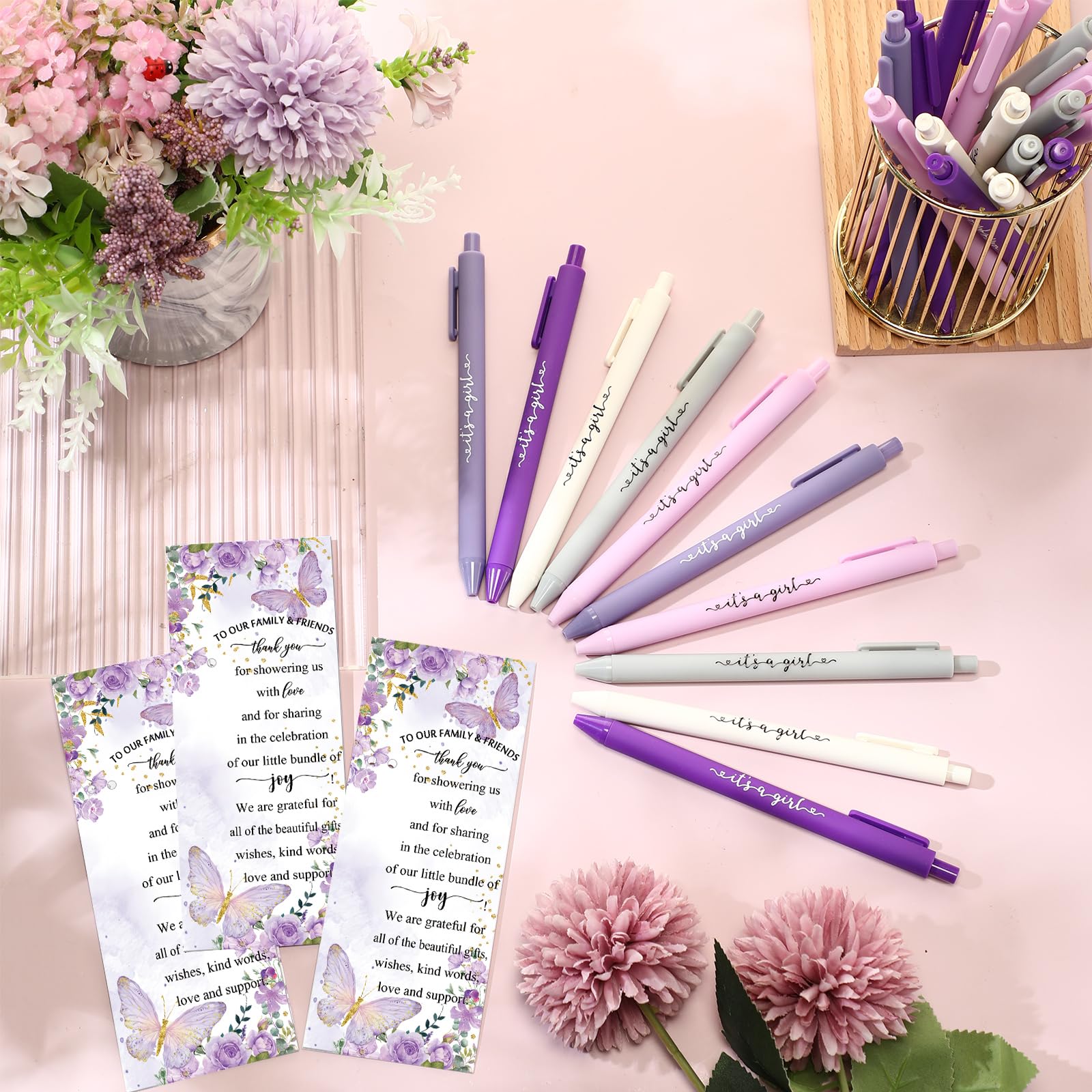 Engrowtic 50 Set Butterfly Baby Shower Party Favors for Guests