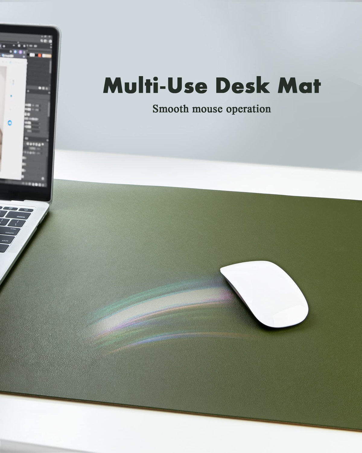 YSAGi Double-Sided Desk Pad, 35.4"x17"Leather Desk Mat, Eco Cork Desk Pad Protector,Large Mouse