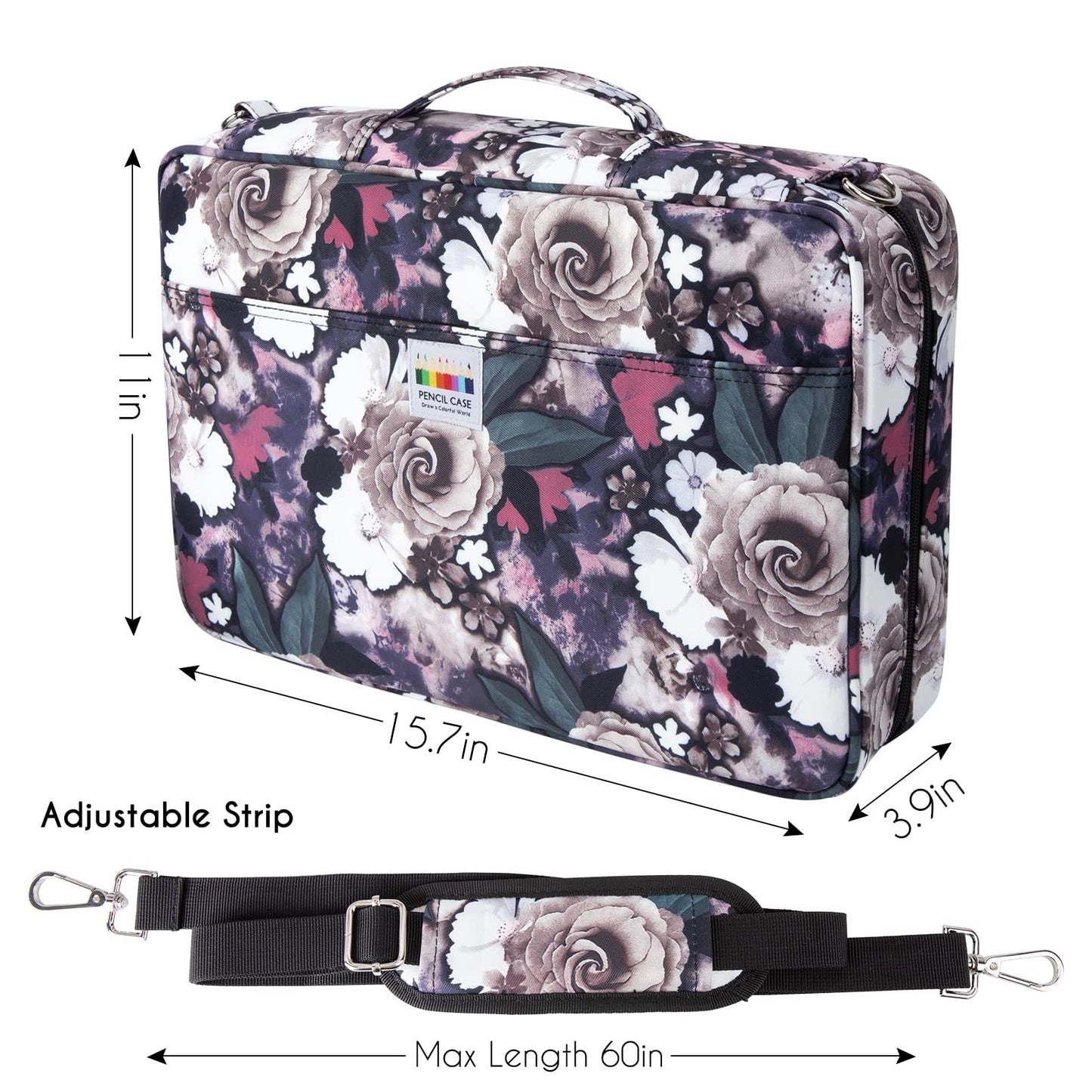 YOUSHARES Big Capacity Colored Pencil Case - 480 Slots large Pen Case Organizer with Multilayer