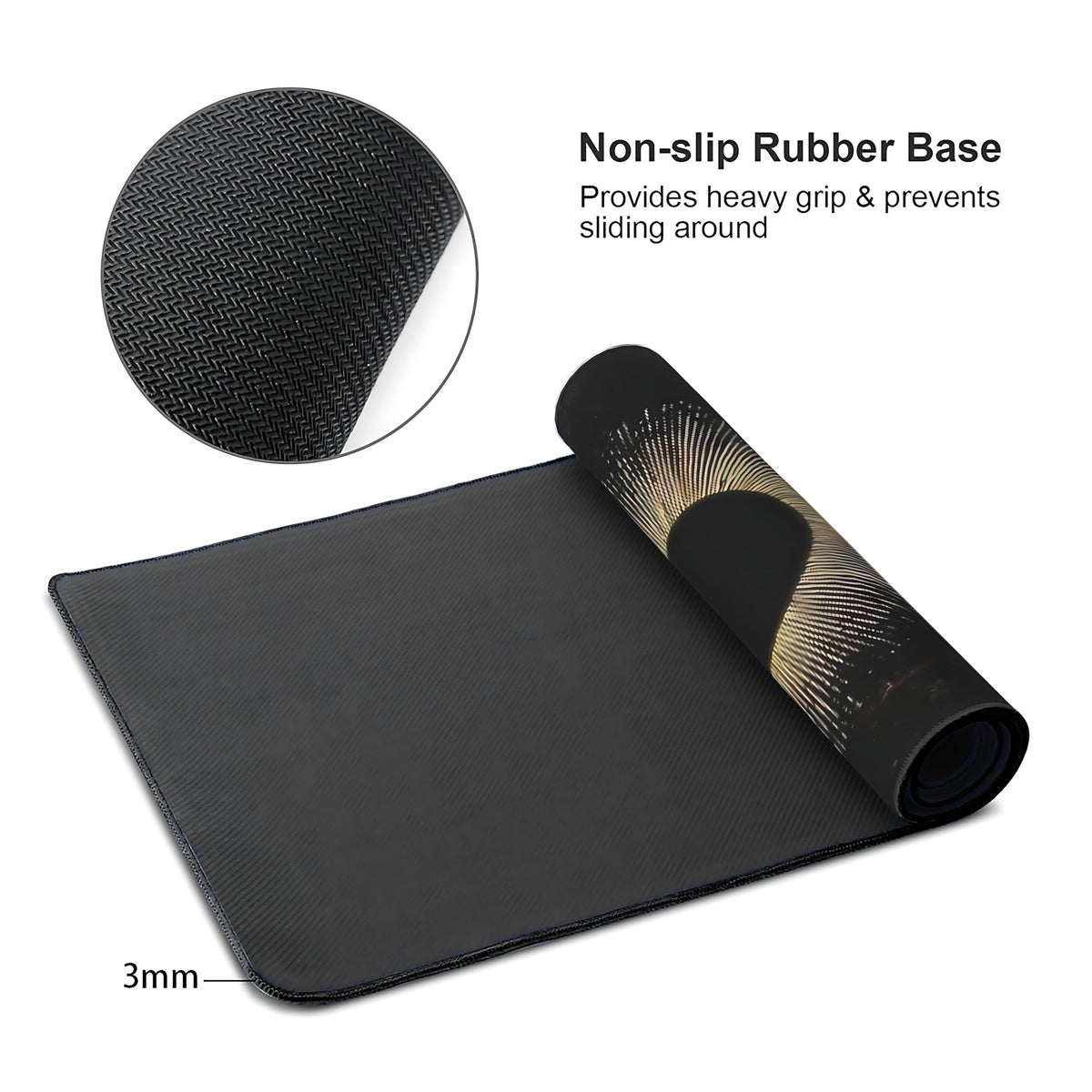 Galaxy Planet Large Mouse Pad,Gaming Keyboard Desk Pad,Extended Mouse Mat Non-Slip Rubber Base with