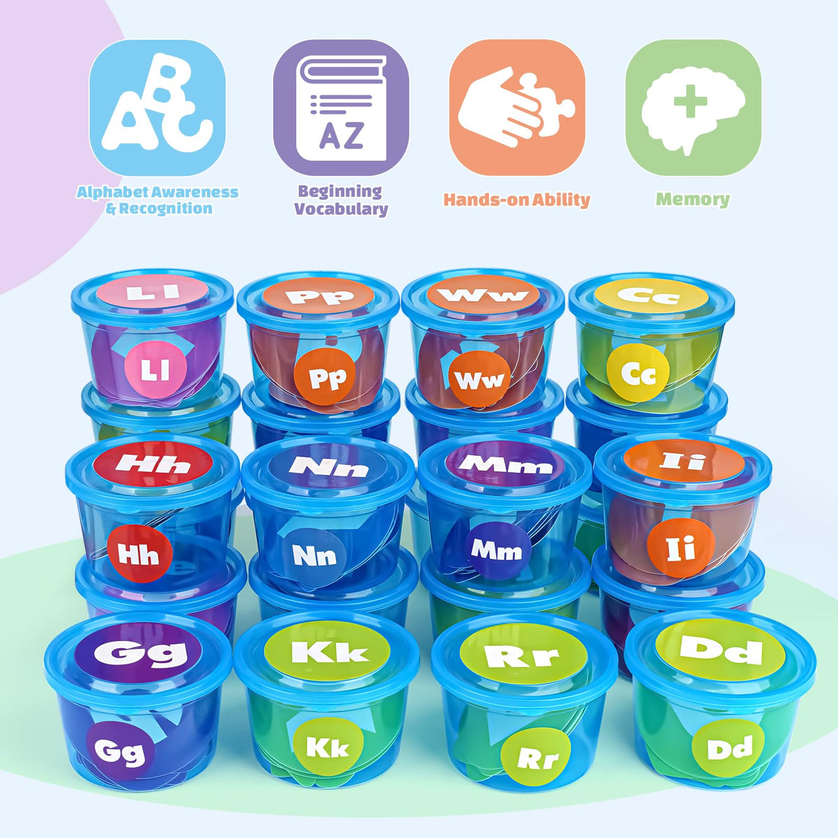 Joyreal Alphabet Learning Toys for Toddler 3+ Year Old Alphabet Soup Sorter