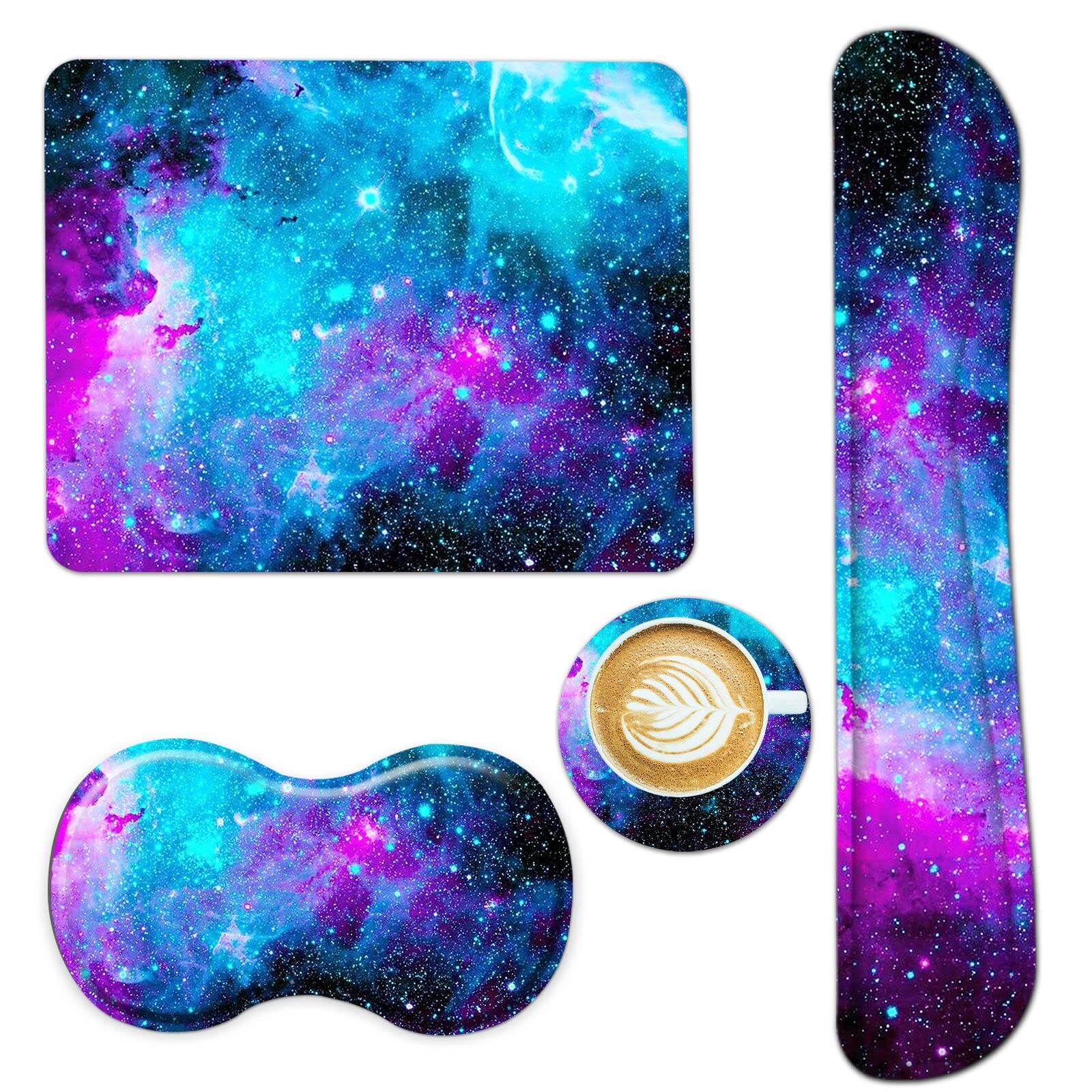 AIMSA Keyboard Wrist Rest Support + Mouse Pad + Mouse Wrist Rest + Coaster, Ergonomic Memory Foam