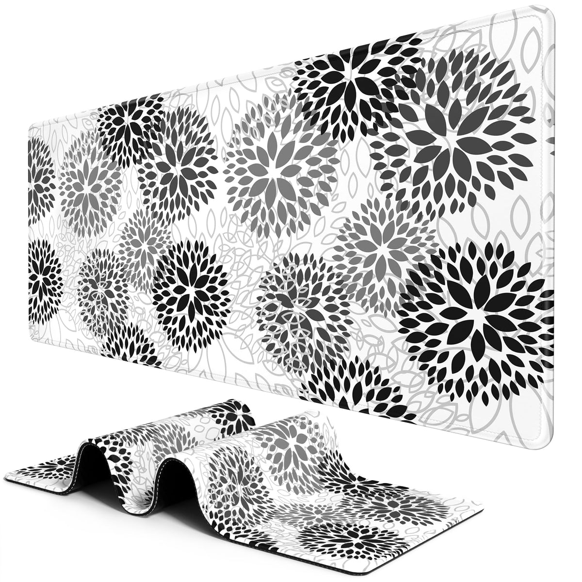 BOSOBO Large Desk Mat, XXL Extended Gaming Mouse Pad & Keyboard Mat, Desktop Full Cover 35.5 x 15.7